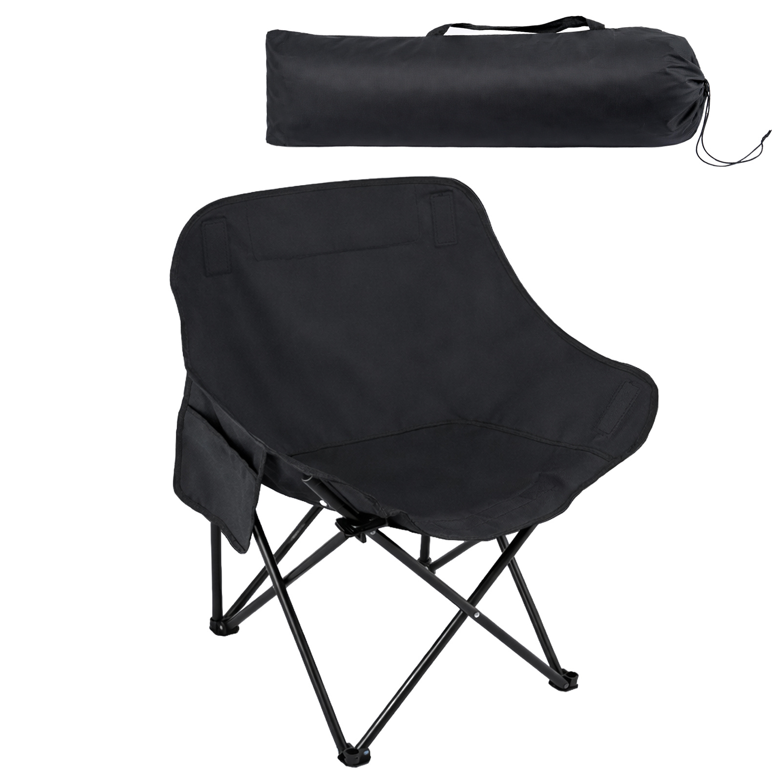 folding camping chair three position adjustable folding recliner 600d oxford cloth cushion thickened   portable patio lawn chair with storage bag suitable for outdoor camping beach picnics backyards and gardens details 1