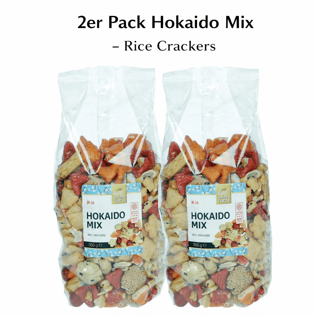 2er Pack Hokaido Reiscrackermix Golden Turtle Rice Cracker Mix 2 X 350g