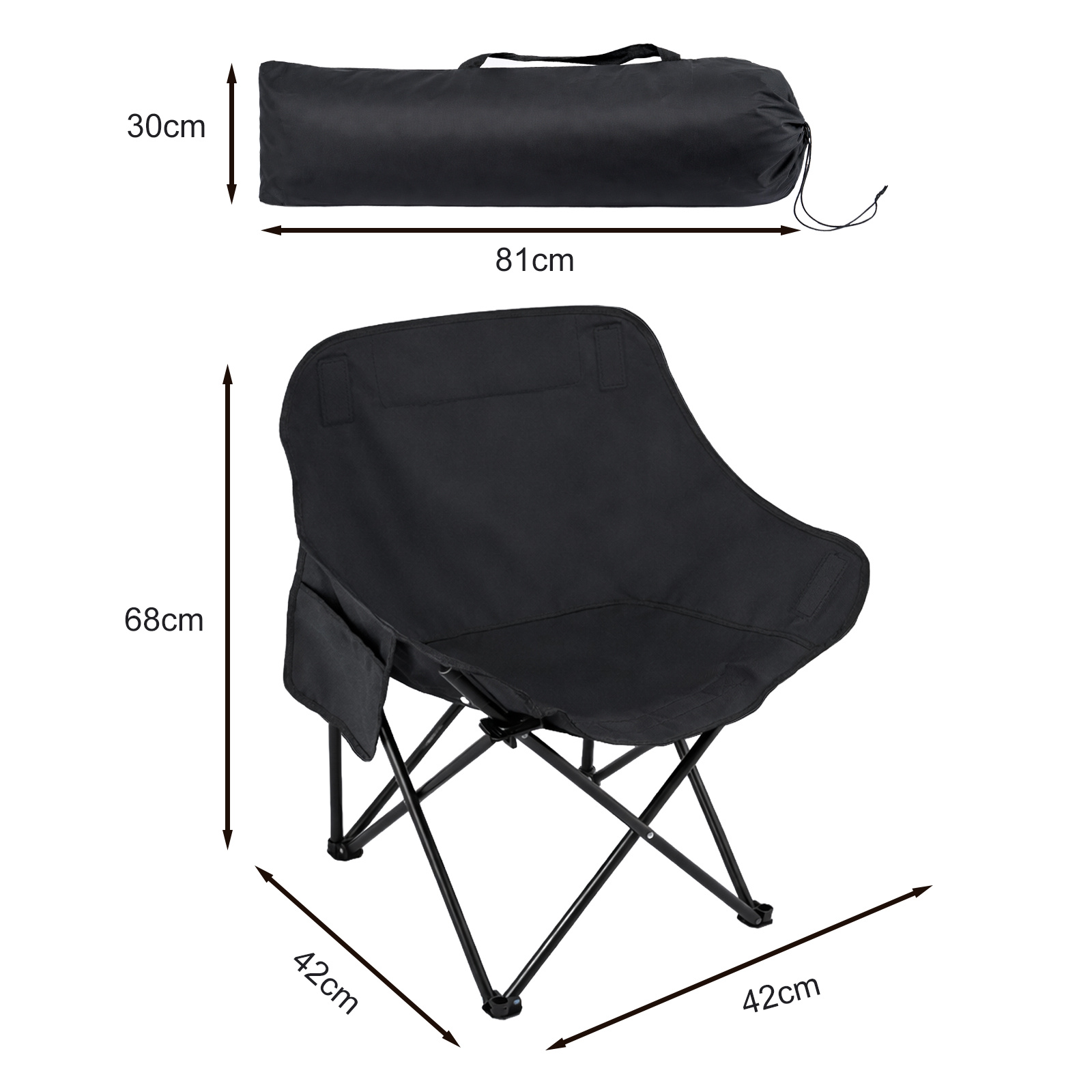 folding camping chair three position adjustable folding recliner 600d oxford cloth cushion thickened   portable patio lawn chair with storage bag suitable for outdoor camping beach picnics backyards and gardens details 4