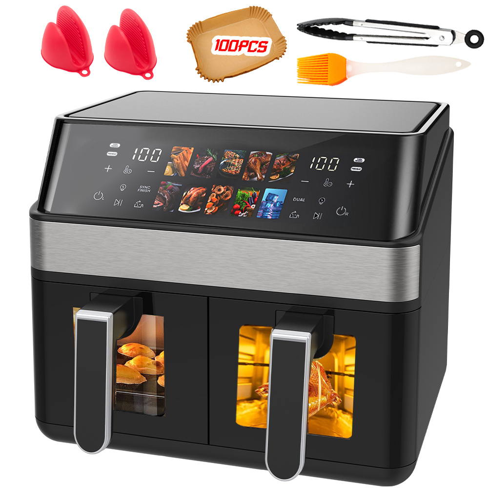 TEMU Air Fryer, 9l Fryer Oven - Cooker With 100 Recipe Book, Large Capacity Drawers For & Healthy Frying