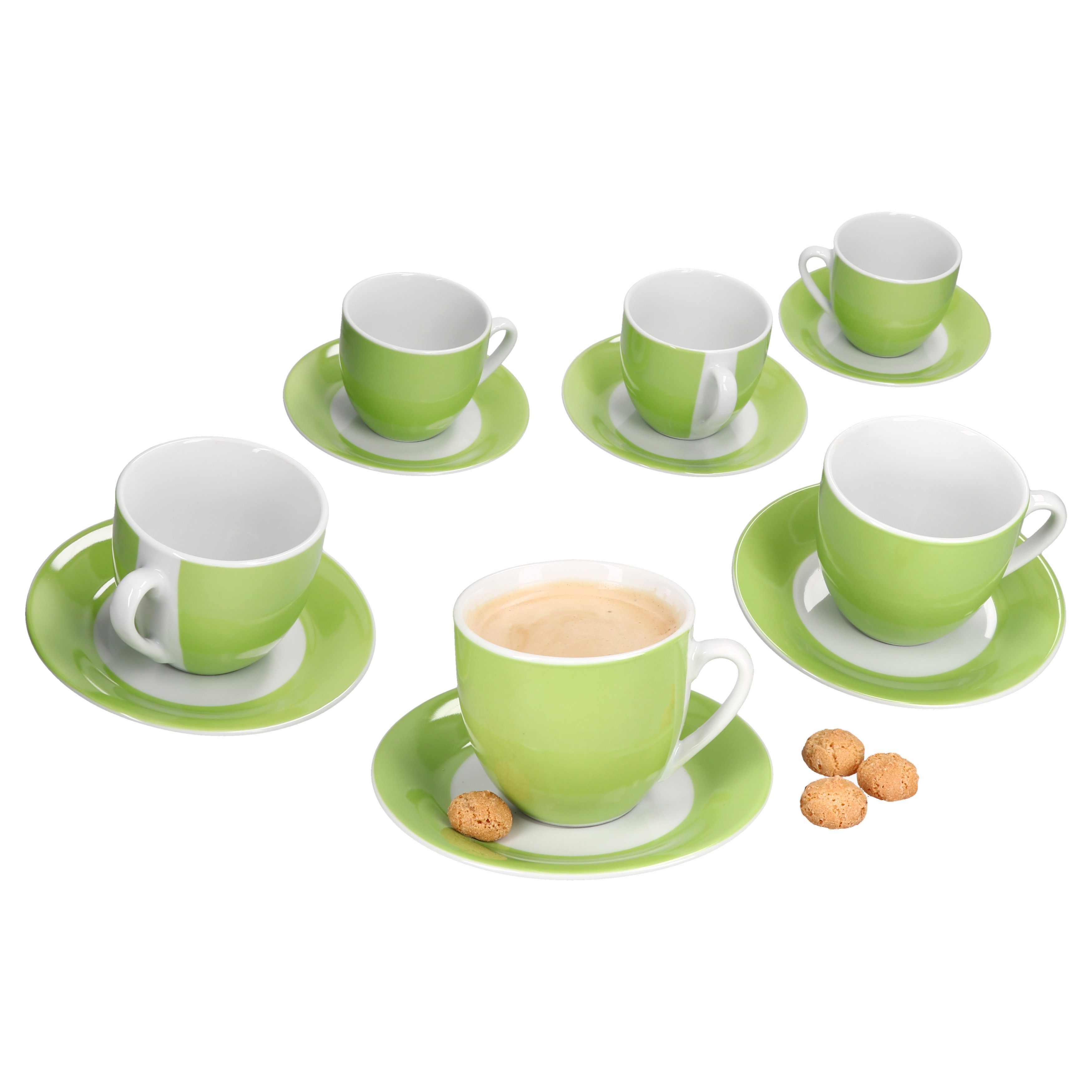 6-piece Coffee Cups With Saucers