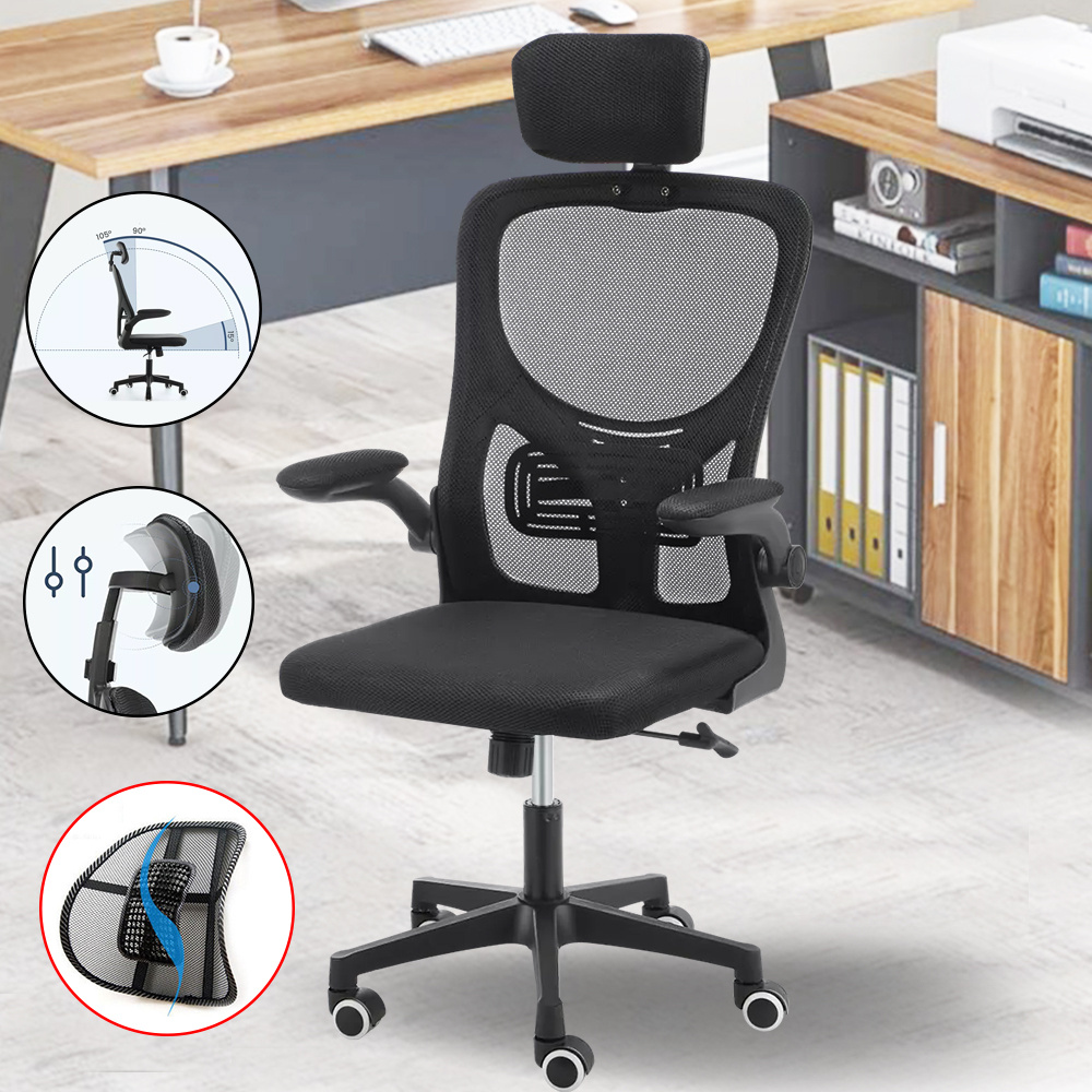 ergonomic mesh office chair computer chair for home use 360 degree rotating and height adjustable breathable seat office and study room chair
