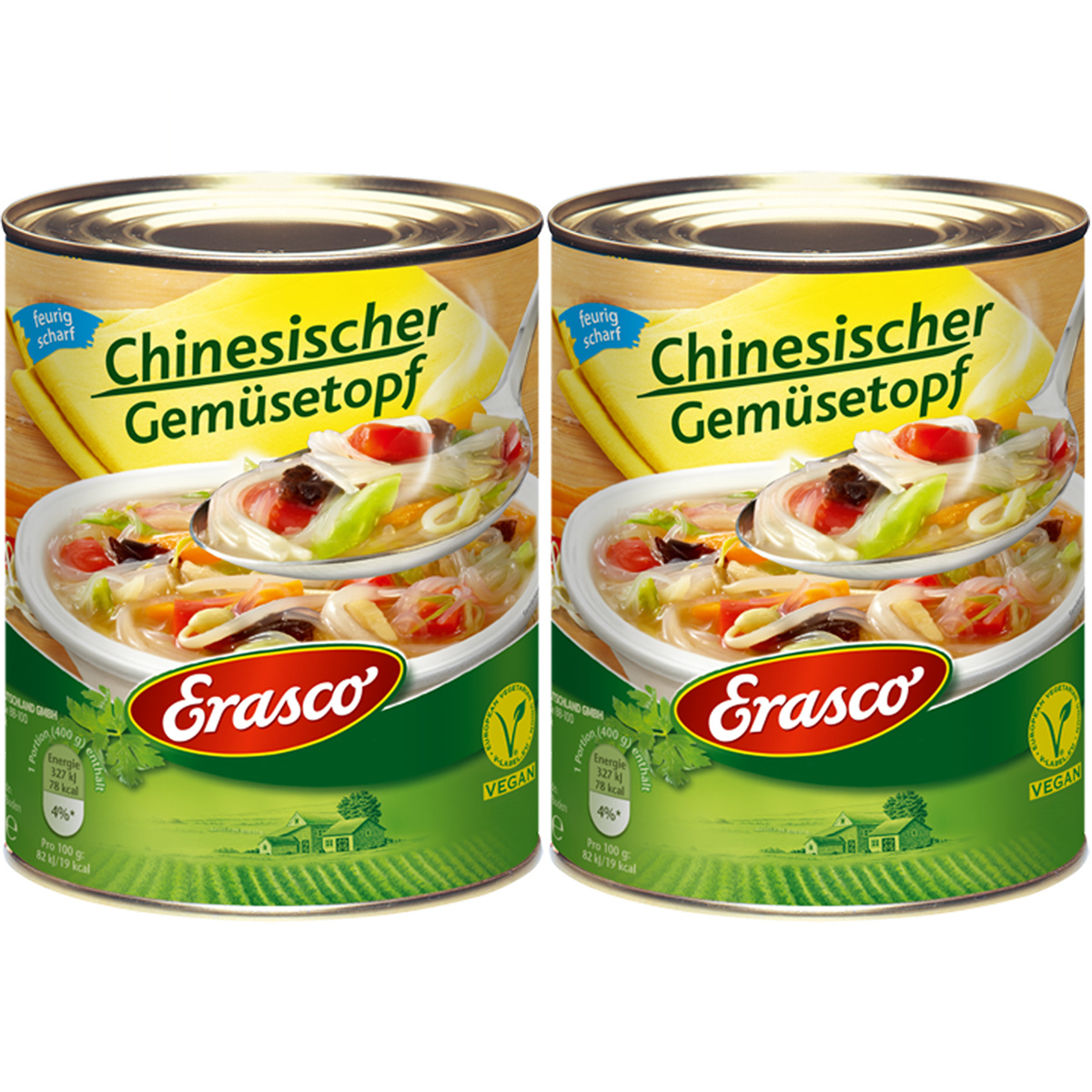 Erasco Chinese Vegetable Stew With Lots Of Delicious Vegetables 800g 2-pack