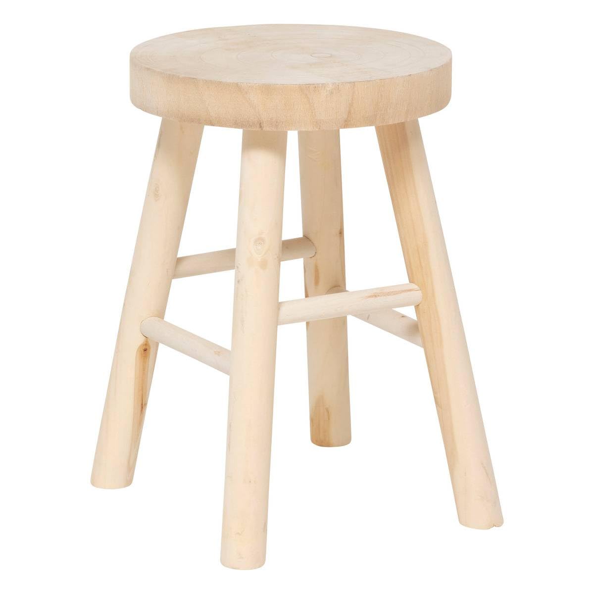 Taburete beige d28x41cm: retailer-supplied image