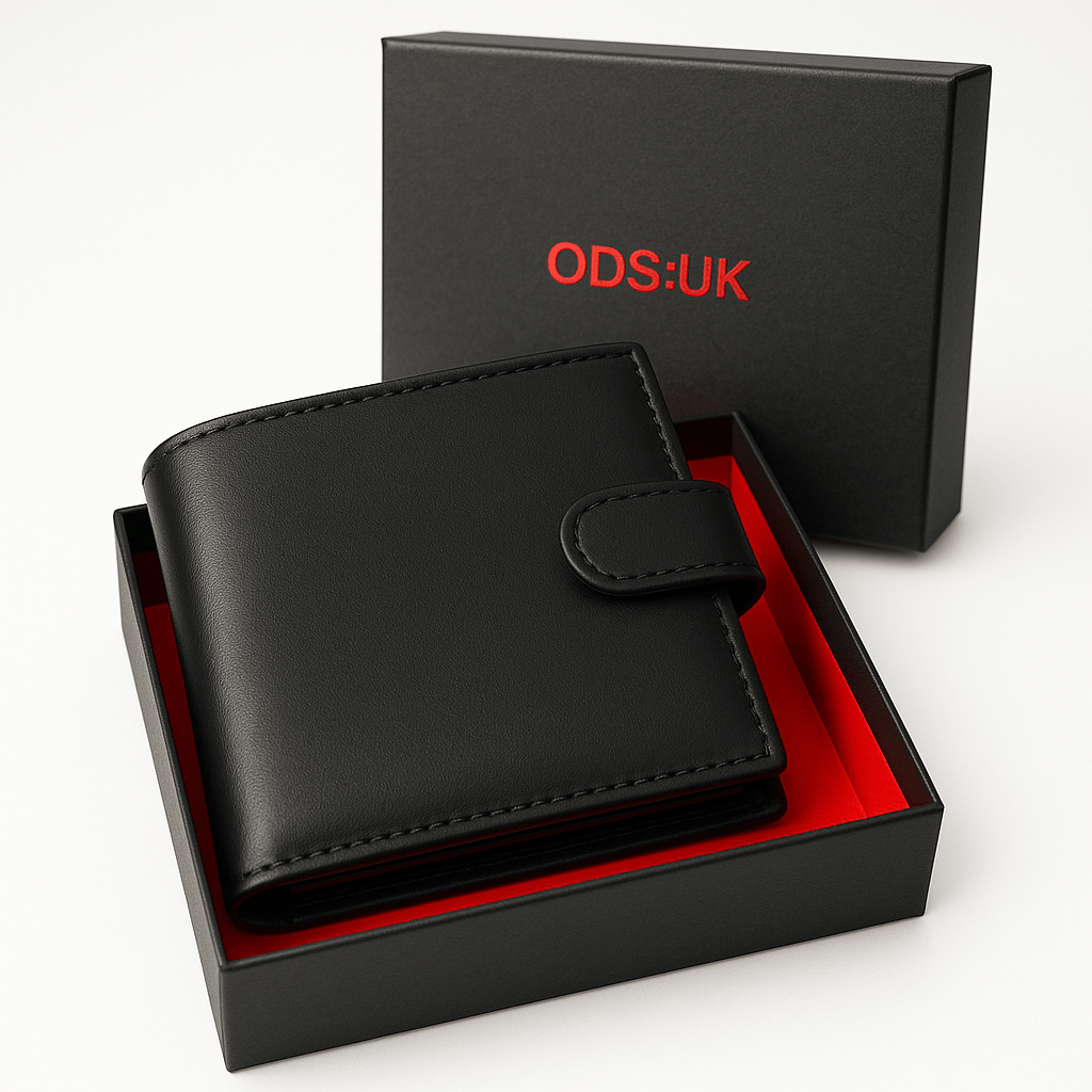 TEMU Mens Genuine Leather Wallet Black Rfid Blocking Soft Bi Fold Card Slots Id Window And Zip Coin Pocket