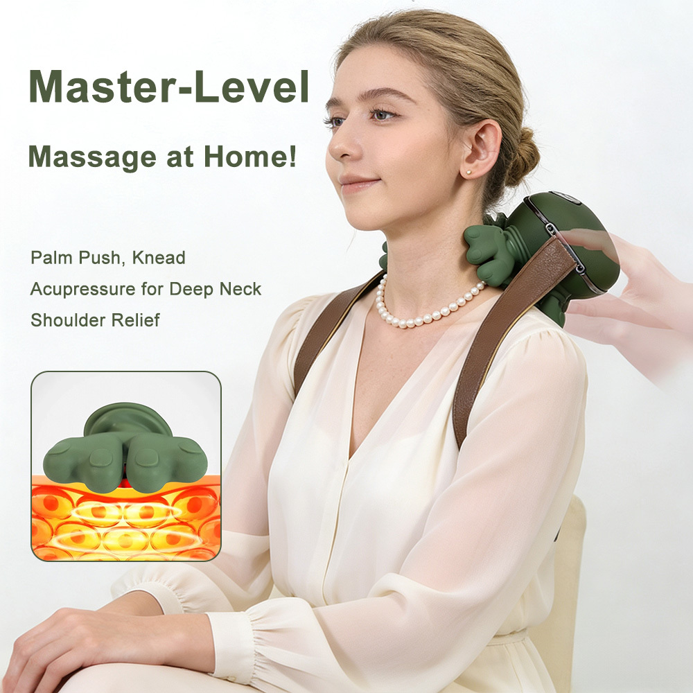 Shoulder And Neck Massager, Bionic Heated Massager, Neck Massager With Fingers, 4d Kneading Massage, Relaxes Muscle Tension