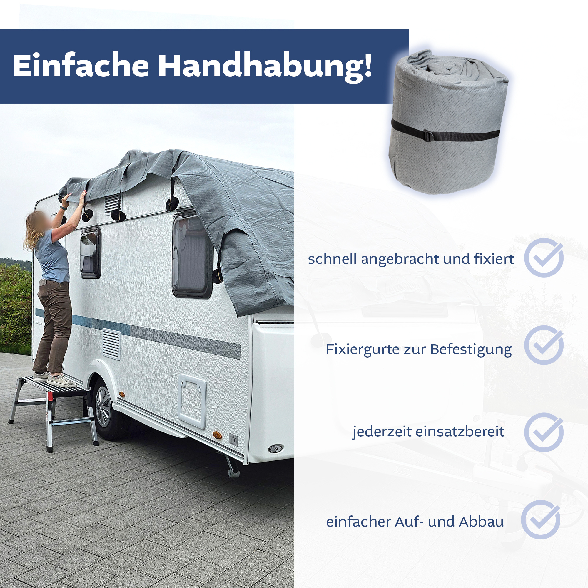 Image of Roof Protection Mats For Caravans, Uv-resistant Protective Cover For Your