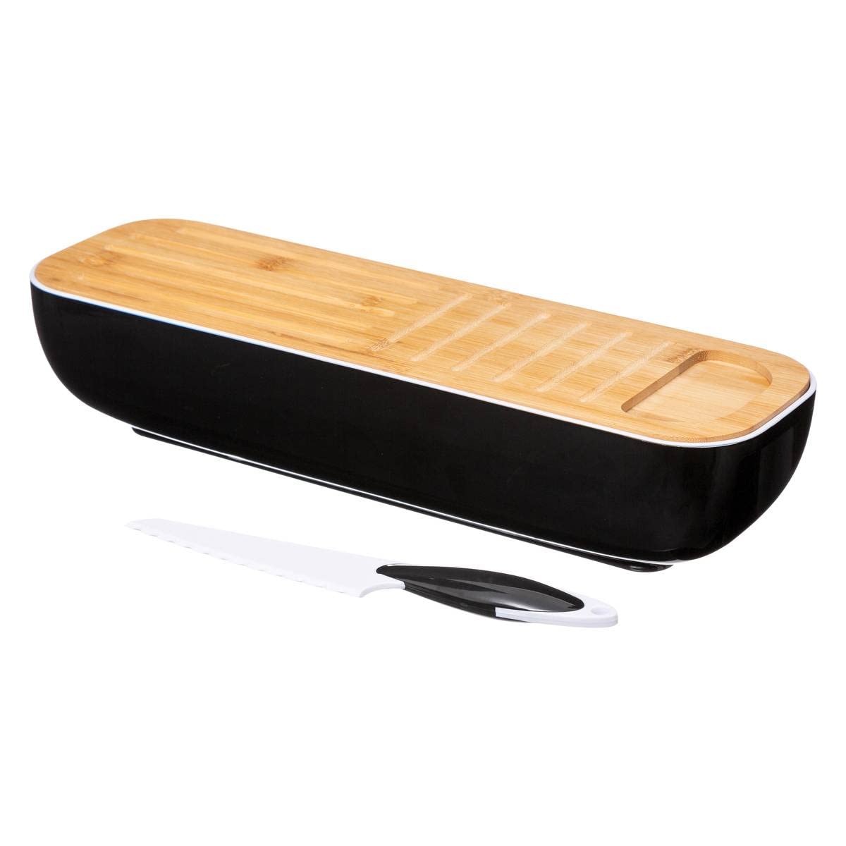 Temu Noir Boîte À Pain Black Bambou