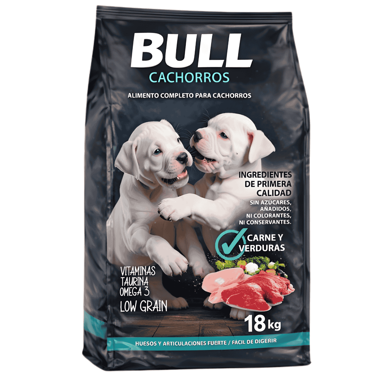 TEMU Bull Cachorros 18 kg — Pienso completo con pollo para perros en crecimiento