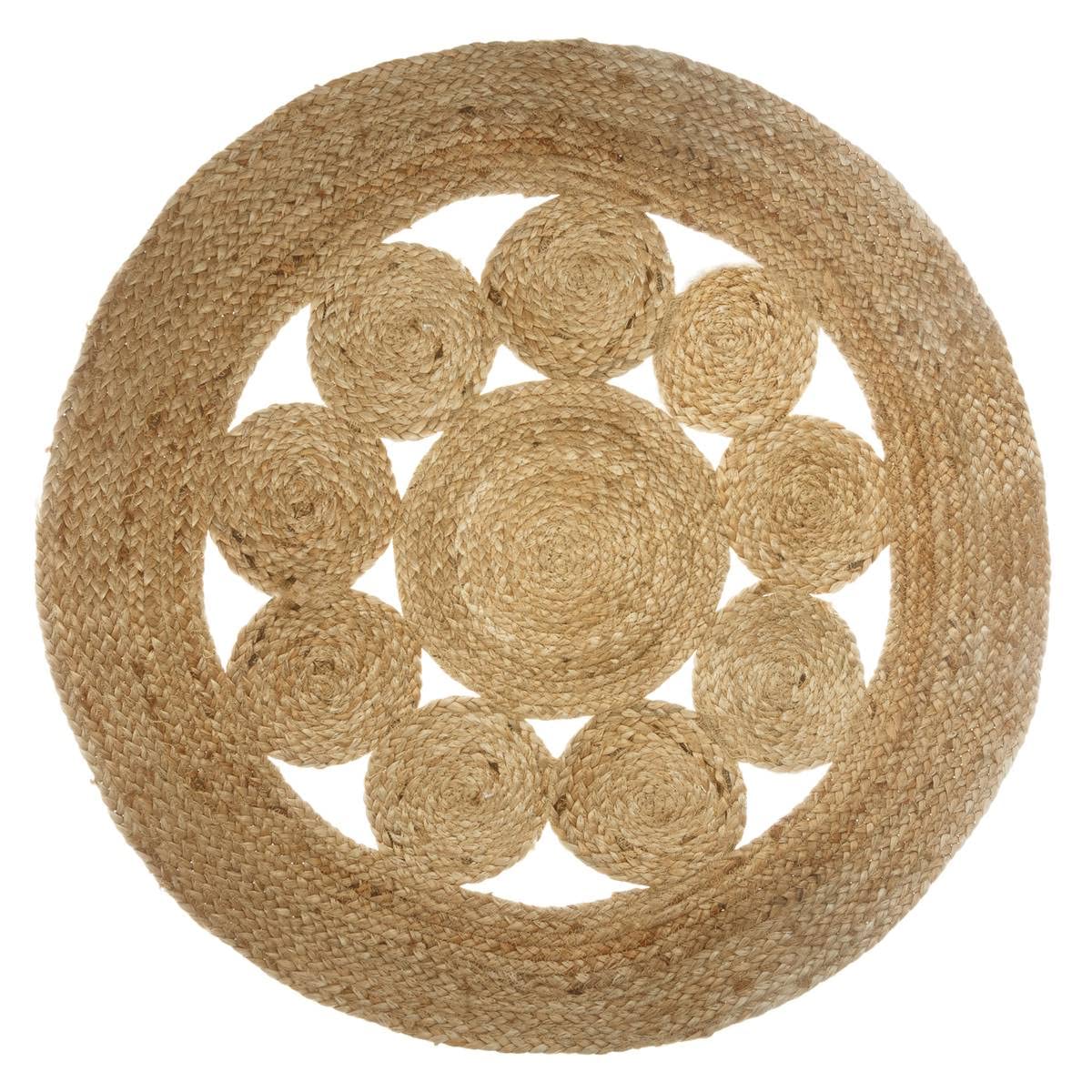 Image of Open-weave Jute Rug 80 Cm