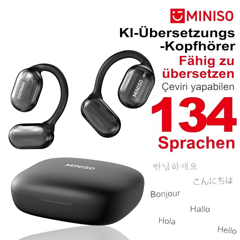 Image of (fast Delivery) Miniso Ms162 New Wireless Ai Translation Headphones With Real-time Translation In 135 Languages, Low Latency, Quality, And Long