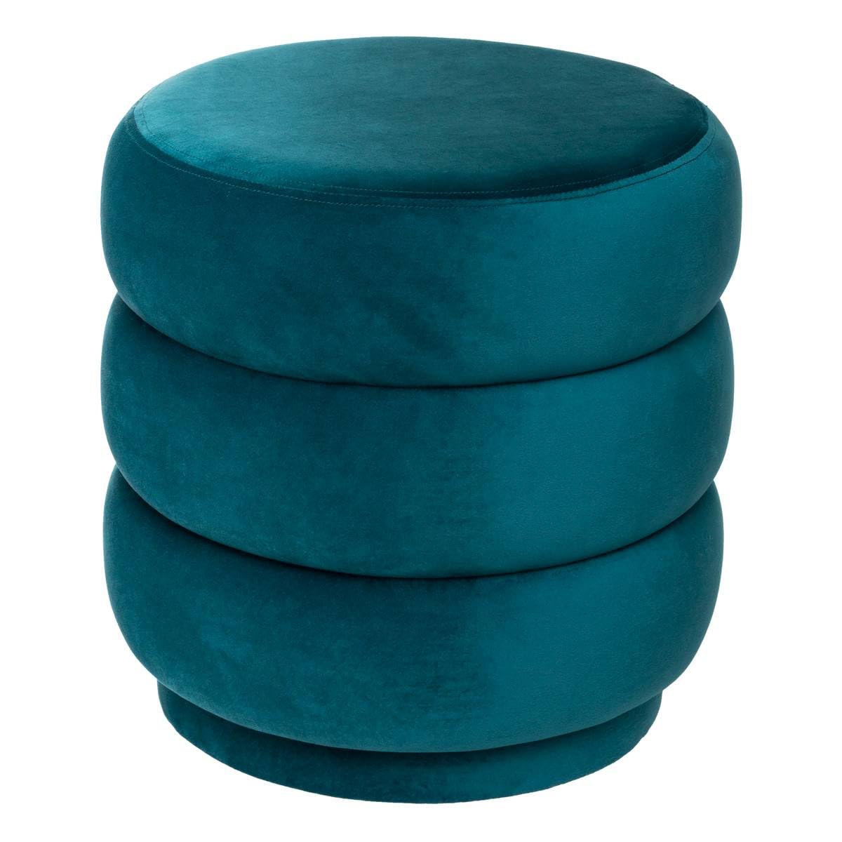 Image of Grey Velvet Pouf
