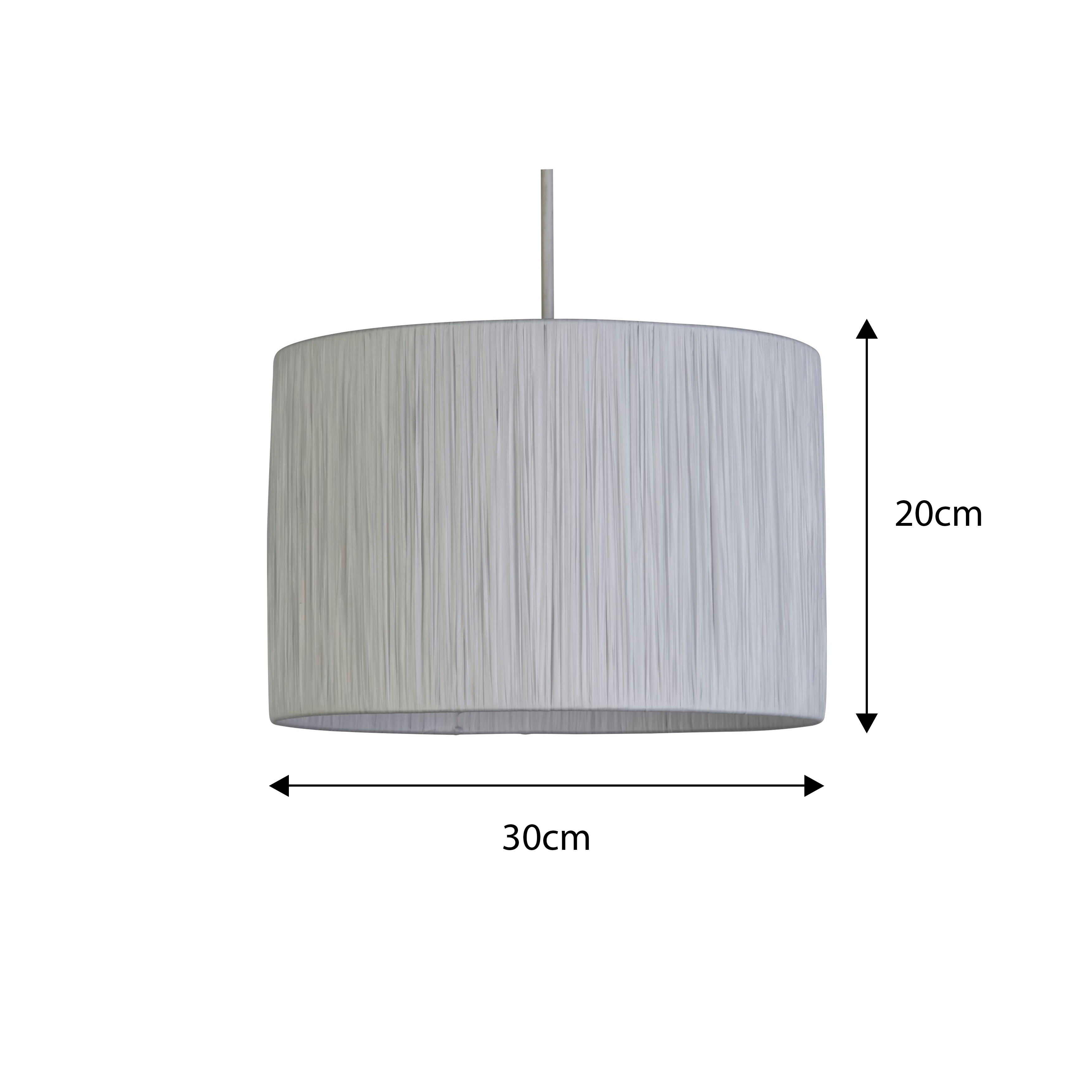 White Raffia Easy-Fit Shade 30Cm