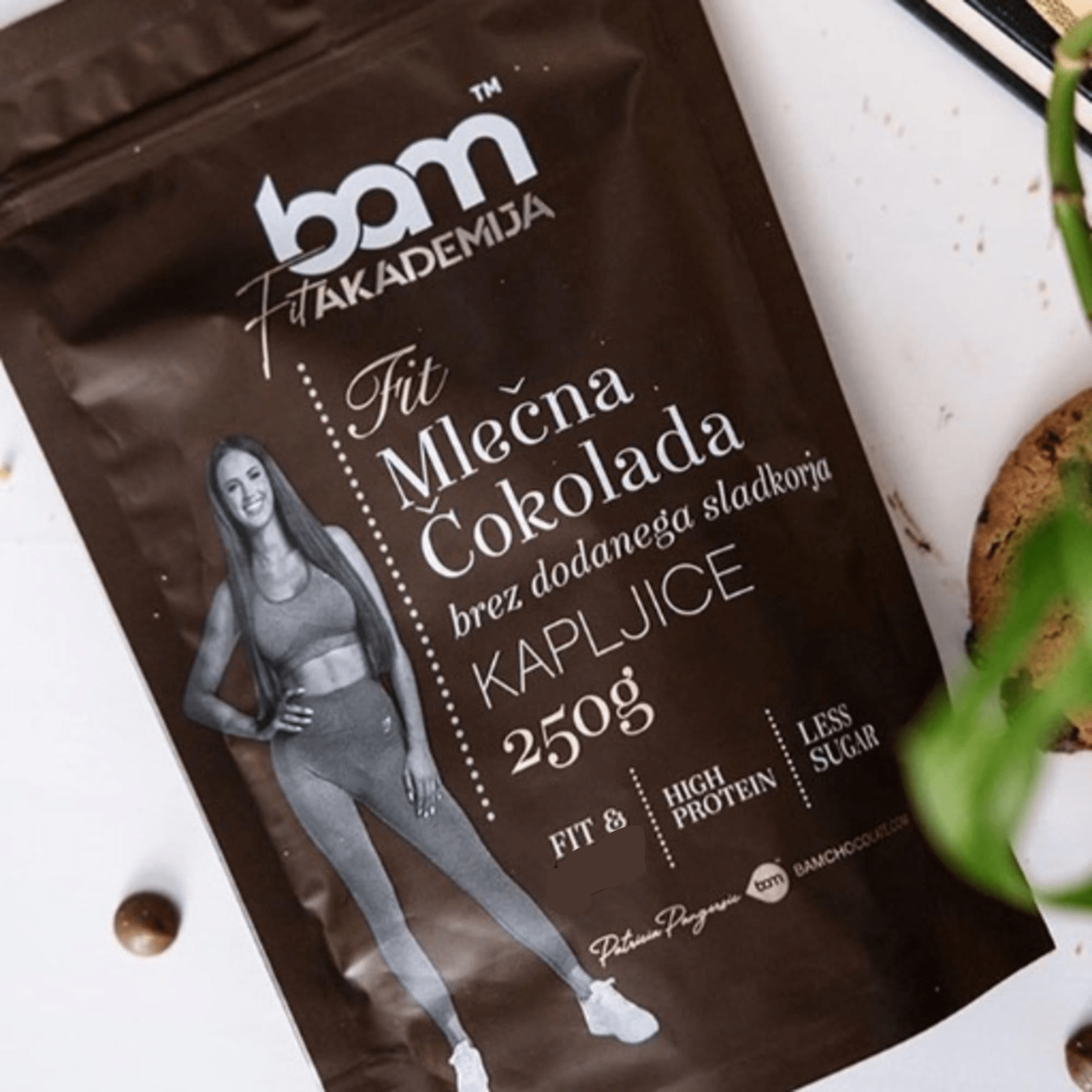 Bam Milk Chocolate Drops 250 g - No Added Sugar - Healthy Snack - Low-calorie Treat - Baking & Snacking - Chocolate Drops Creamy, Smooth Chocolate Chips | Perfect For Desserts, Baking & Snacking