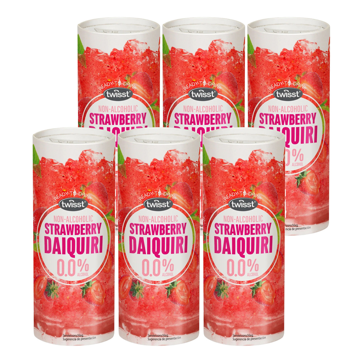 Image of Twist Strawberry Daiquiri Fizzy Sweet Without Alcohol 240ml 6-pack