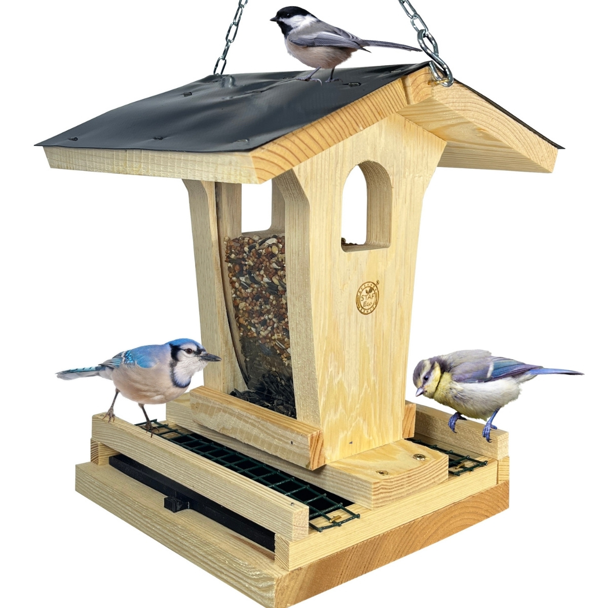 Birdhouse With Catch Tray – Wild Bird Feeder, Sturdy & Durable, Protects Against Rats And Mice