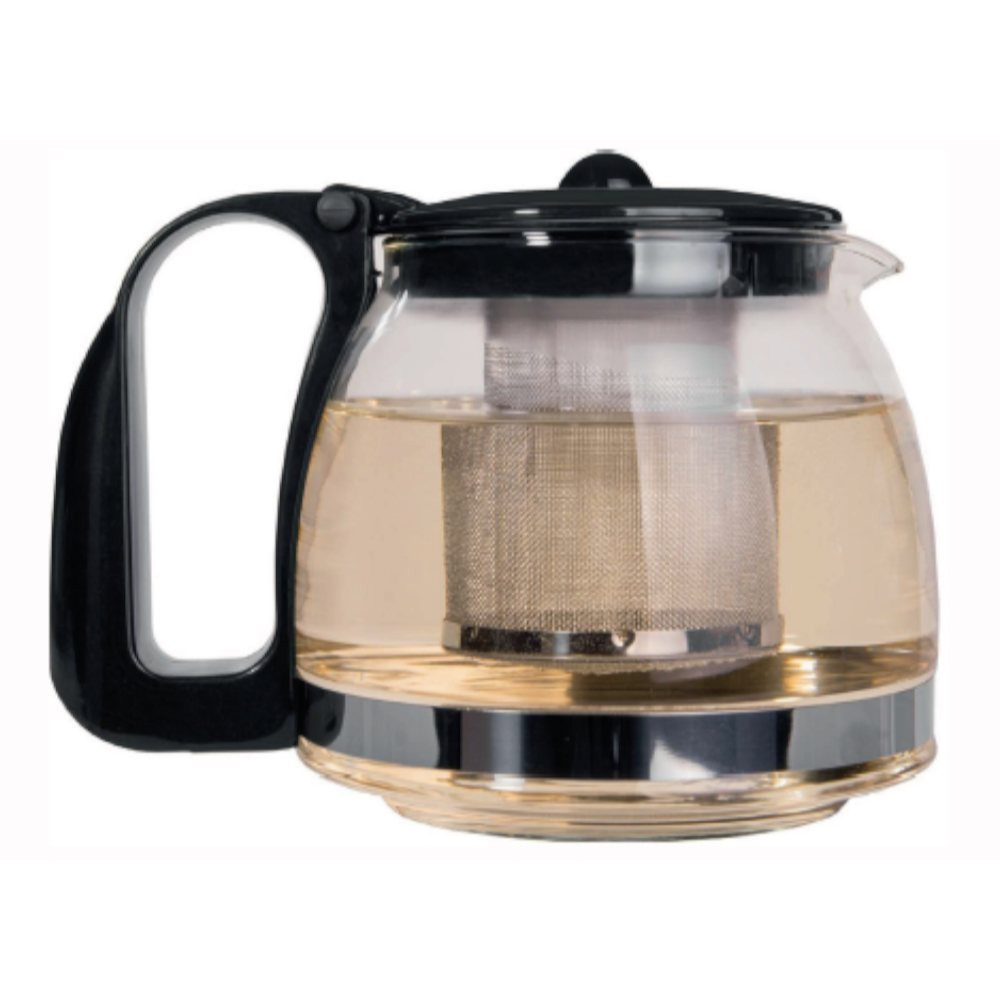 Teapot Made Of Glass With A Strainer