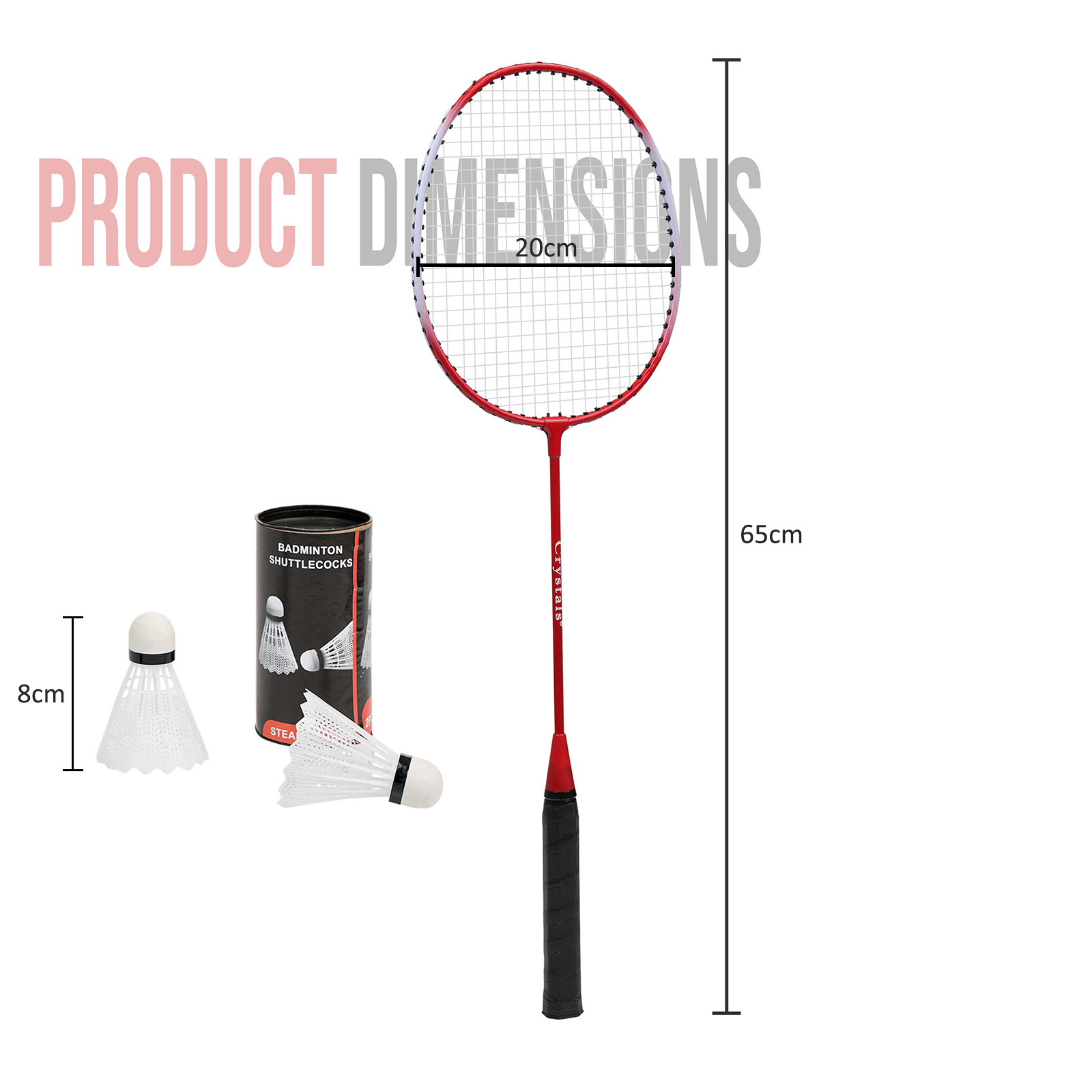 Badminton Racket Set for 2 Players, Includes Racquets, Shuttlecocks & Carry Bag