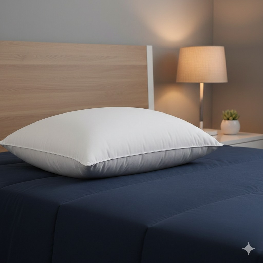 TEMU Plain Pillows Pack Of Quality Deep Filled Bounce Back Bed Pillows – Soft & Supportive – Breathable All Season Pillow Pair For Back, Side &