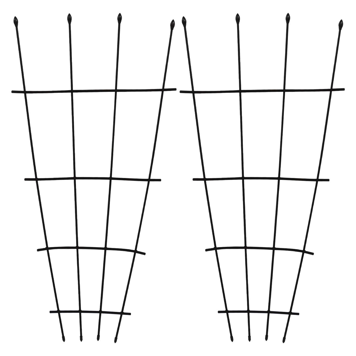 TEMU Woodside Metal Garden Fan Trellis – 2 Pack Decorative Climbing Plant Support & Garden Feature