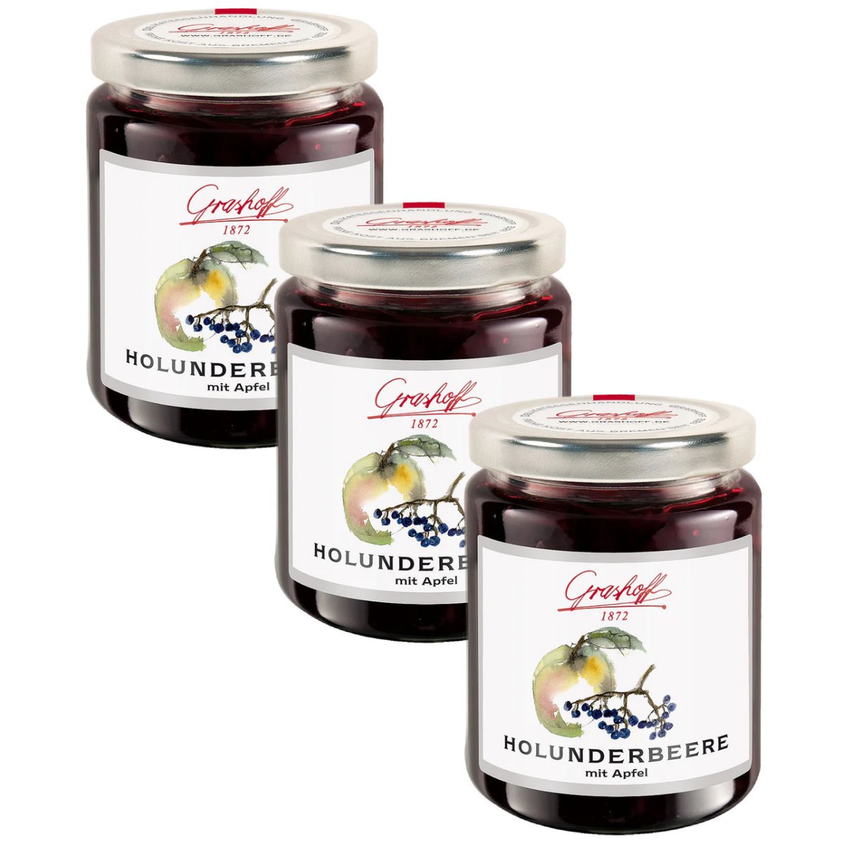Grashoff Elderberry With Jam Extra 250g 3-pack