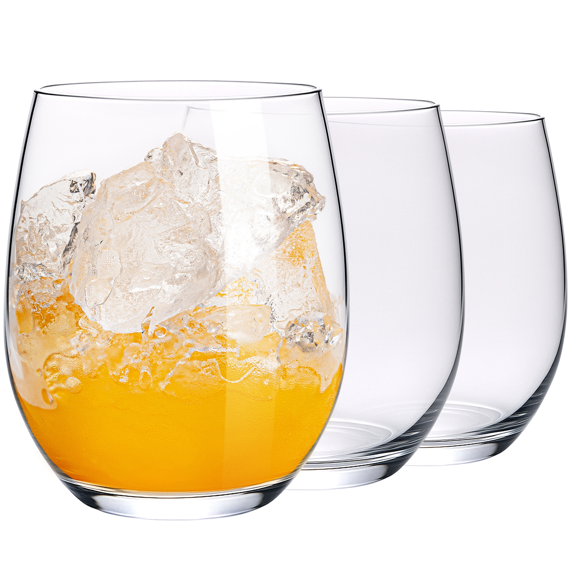 Water Glasses Set 6pcs – 400 Ml Drinking Glasses Set, Particularly Sturdy & Grippy, Ideal For Water, Juice, Soda, Gin