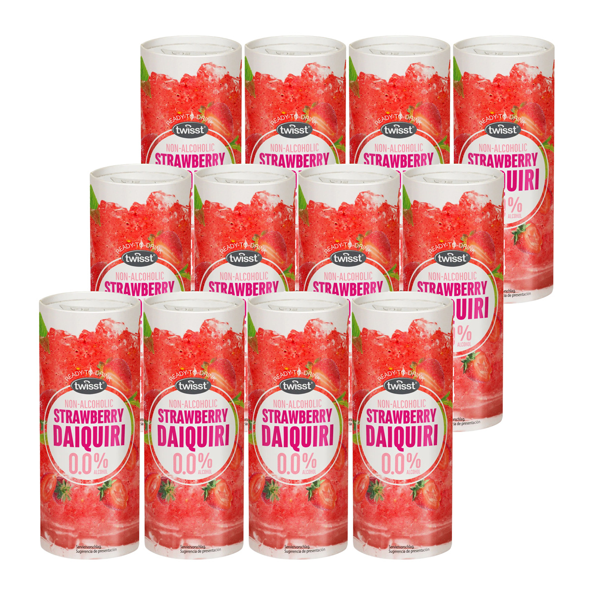 Twist Strawberry Daiquiri Fizzy Sweet Without Alcohol 240ml 12-pack