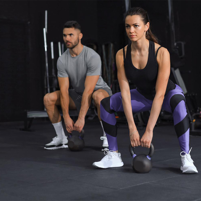 Kettlebell Set, 2pcs (2kg & 20kg) Cast Iron Weights for Home Gym Training