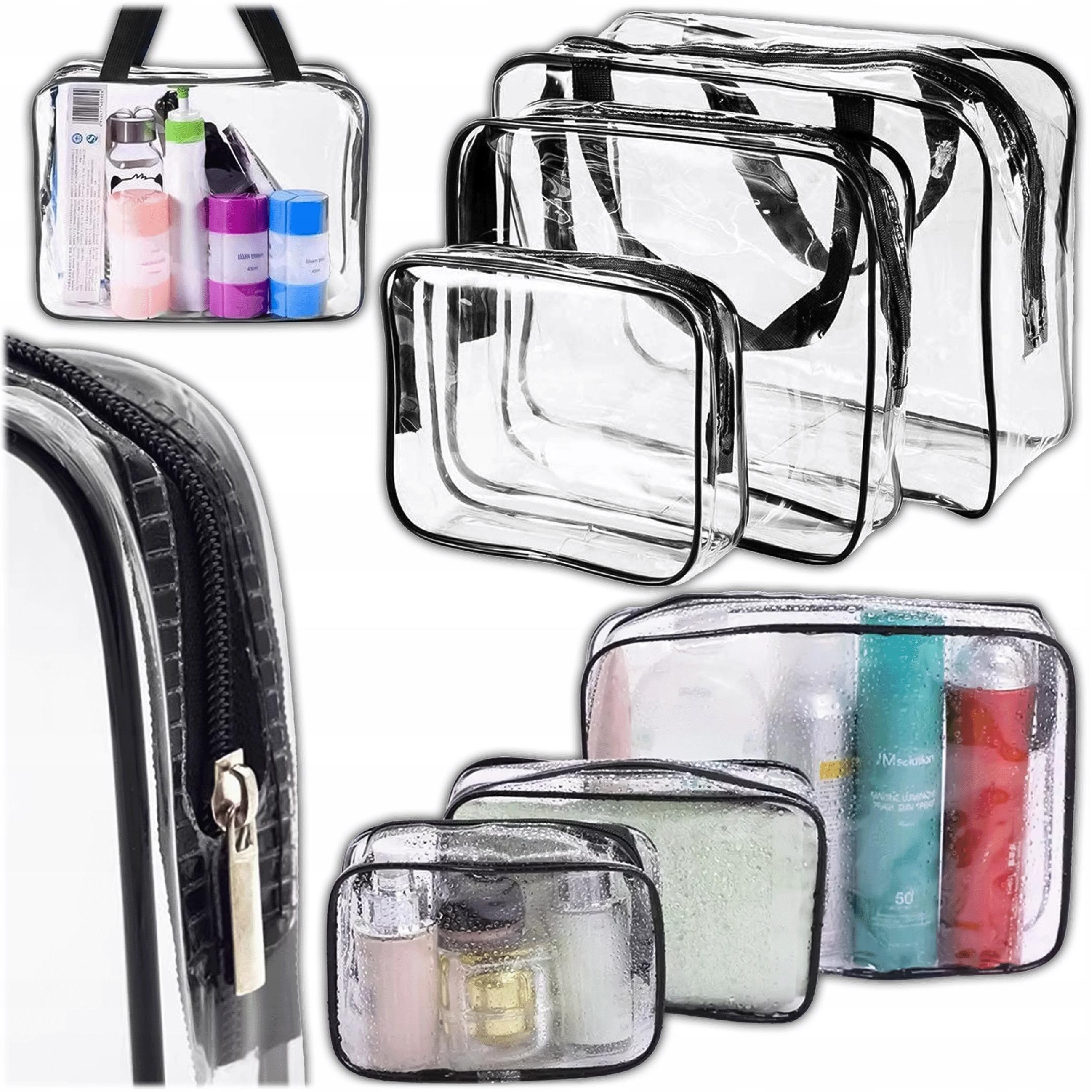 TEMU Transparent Cosmetic Bags / Travel Organizers 3in1