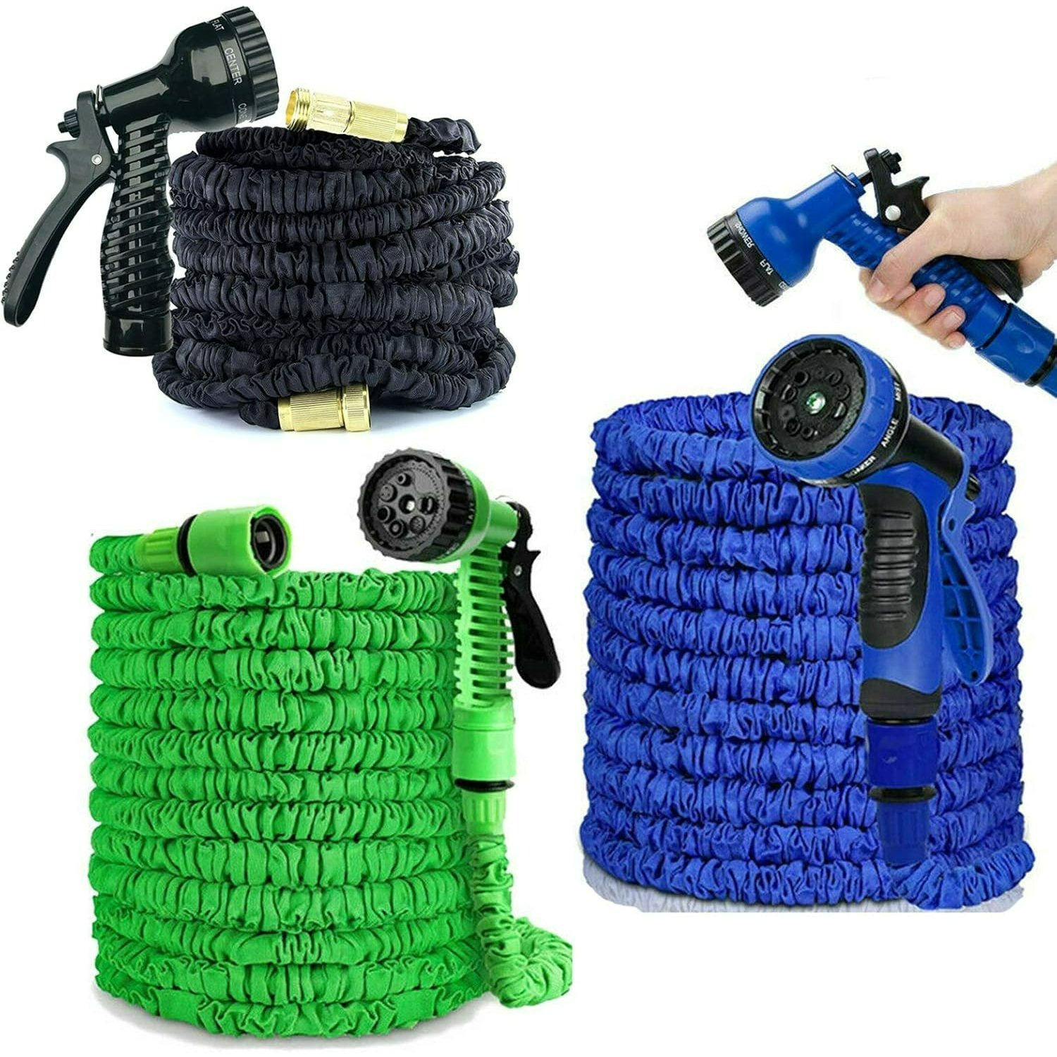 garden hose expandable hose flexible leakproof water hose pipe 7 pattern function spray gun telescopic magic water hosepide for garden pat car washing