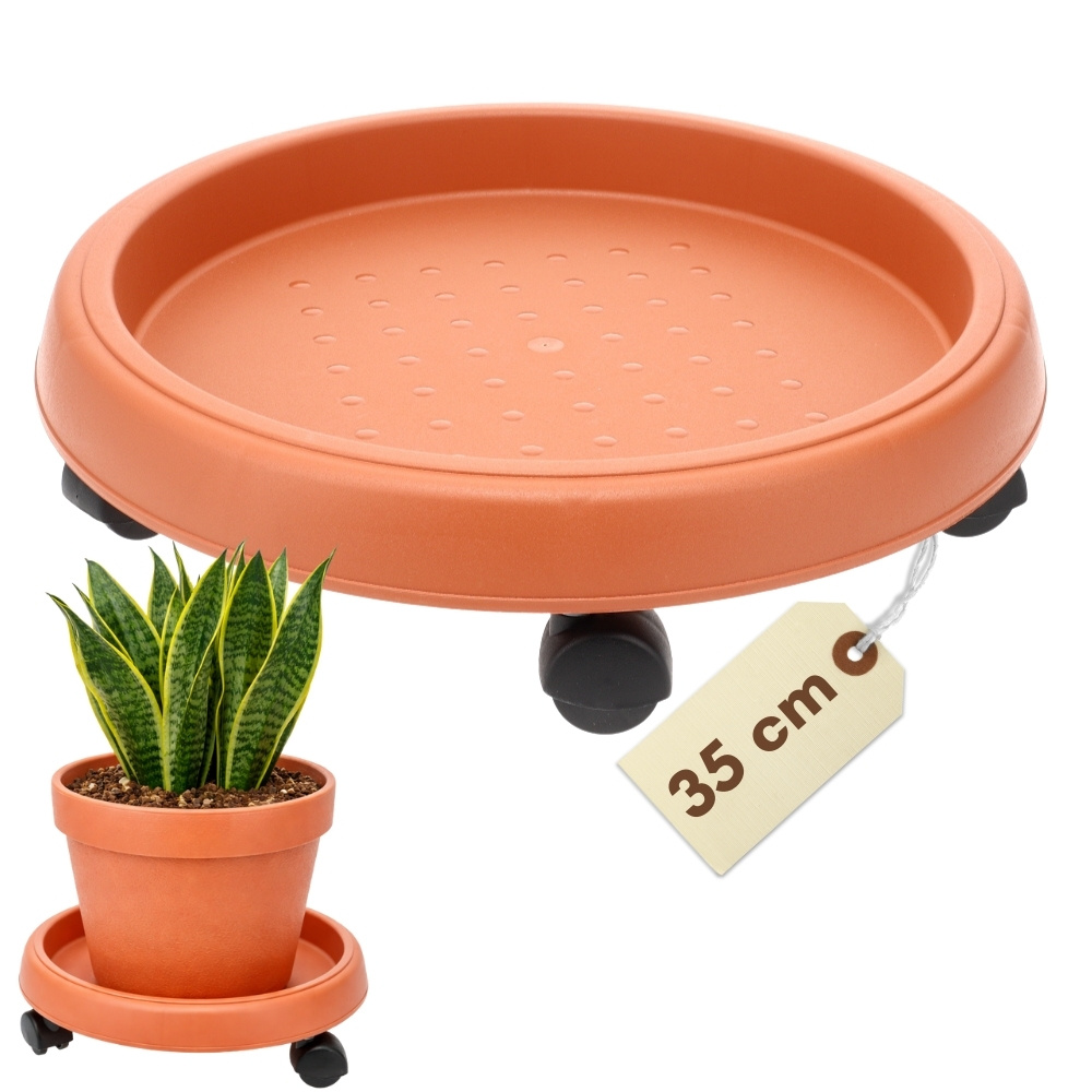 Plant Roller Round Rolling Board Plant Underplate Flower Roller Outdoor Plant Underplate Flower Pot Underplate With Wheels Plant Roller Round 35 Cm