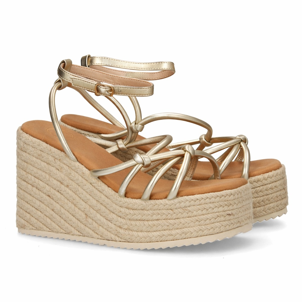 Women's Jute Wedge Sandals With Thin Cross-strap Design, Ankle Closure, Braided Jute-lined Wedge, Ideal For Summer
