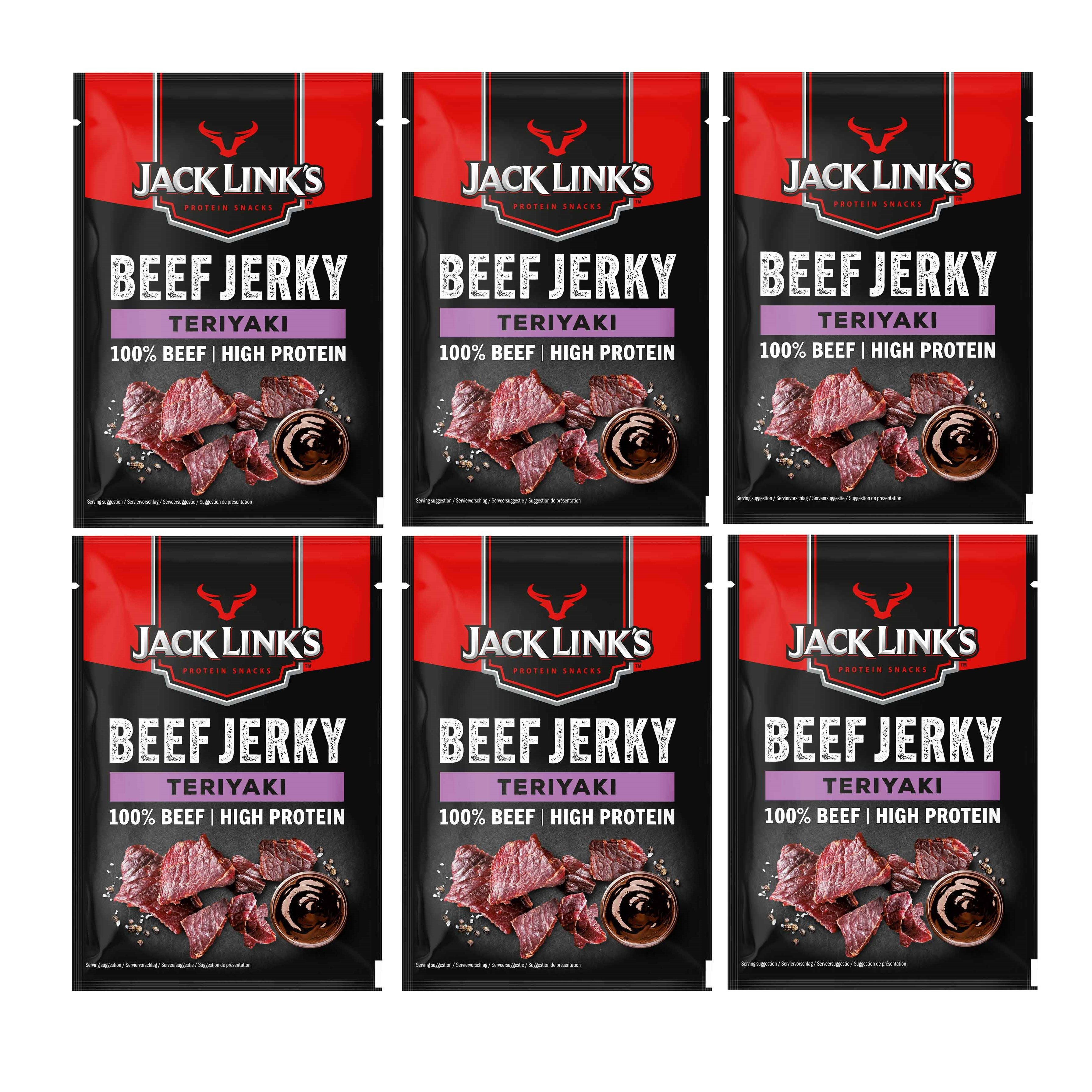 Jack Links Beef Jerky - Teriyaki 6x25g