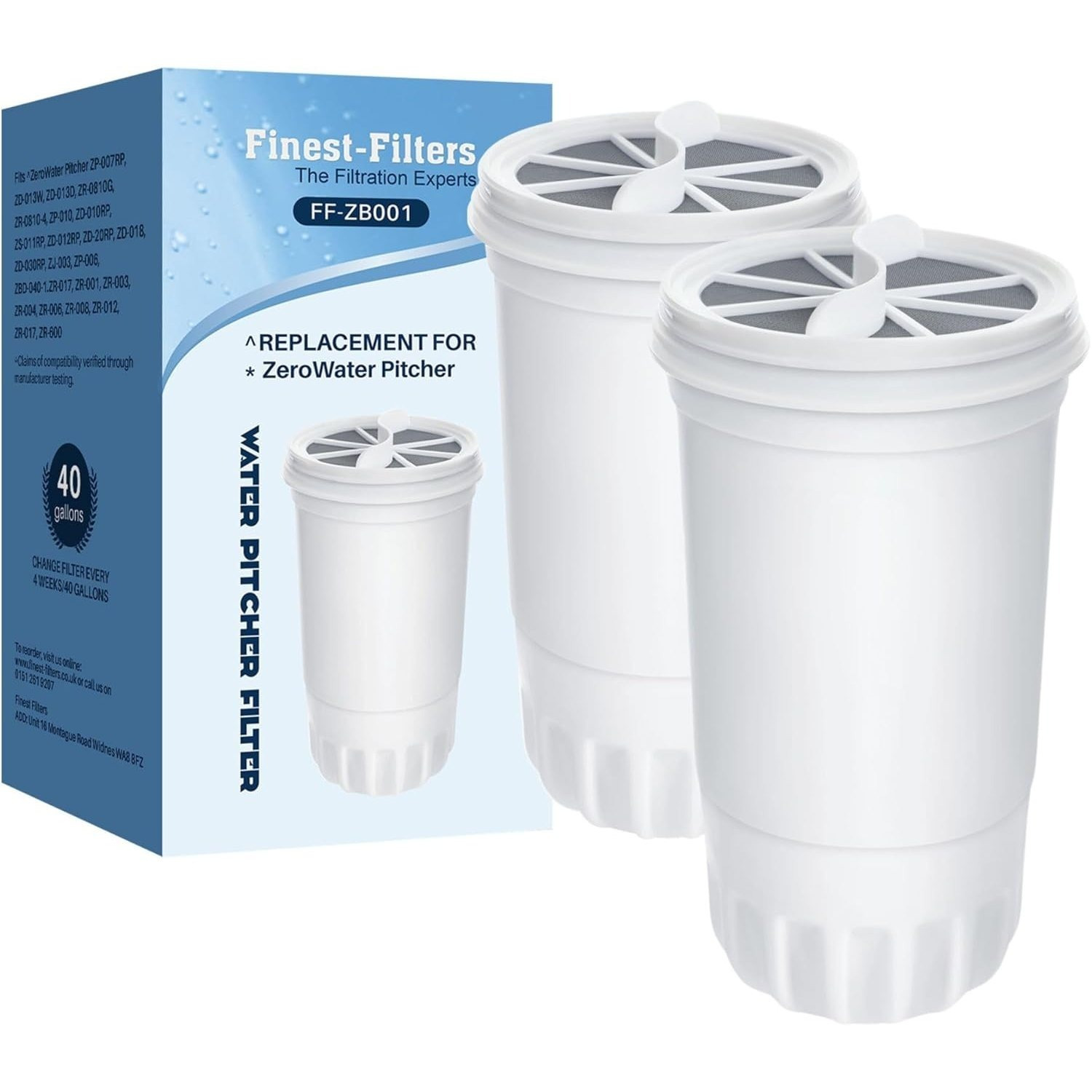 TEMU -filters Replacement Water Compatible With Filter Jug For 5 Stage Filter Pitchers Reduces Tds, Fluoride, , Water Filters (2 Pack)