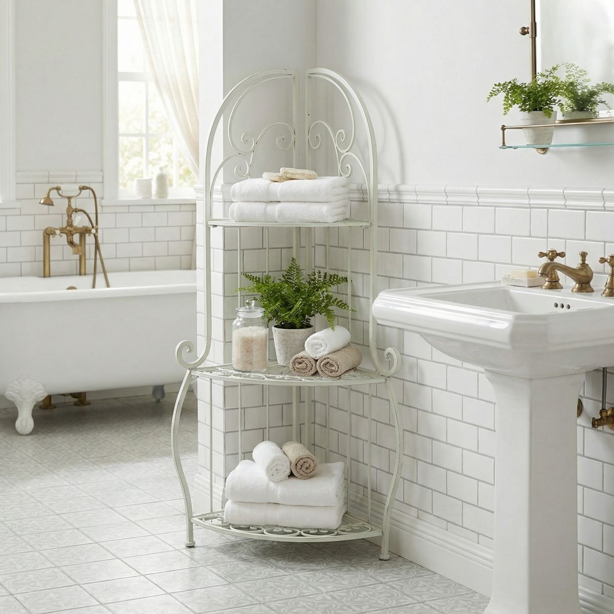 Shelf / Freestanding Shelf / Plant Stand / Bathroom Shelf / Garden Shelf / Bookcase 92cm