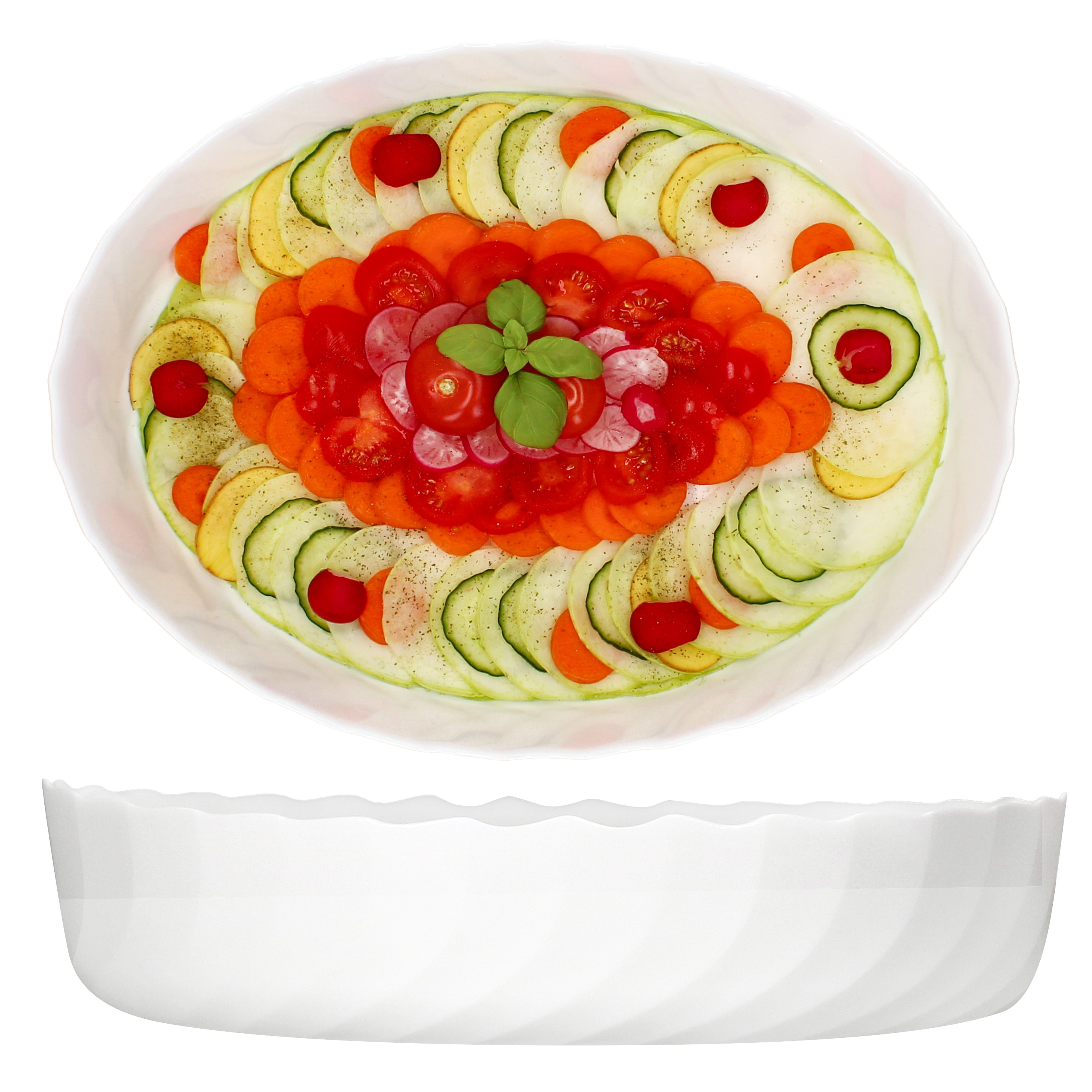 2x Oval Au Dish Large 3l Made Of Glass 37x28.5x8.5cm Baking Dish Oven Roaster