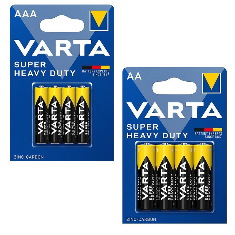 Image of 32x Varta Carbon Batteries 16x Aa R6 16x Aaa R3 Micro Heavy Duty 1.5v