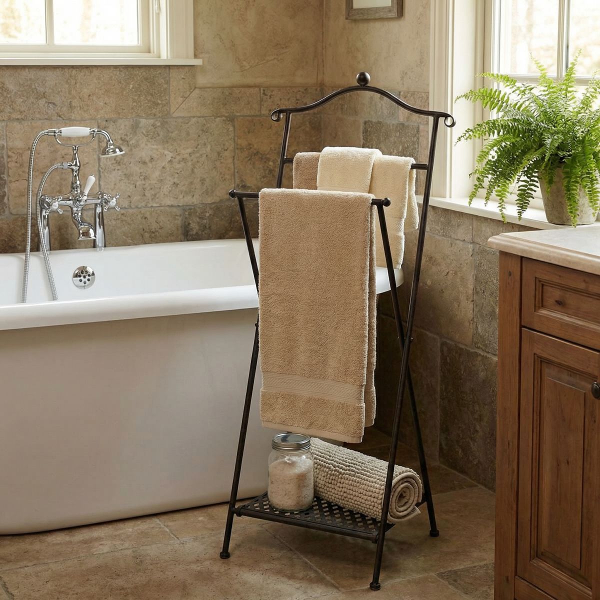 Freestanding Towel Holder - Coat Rack - Butler Stand