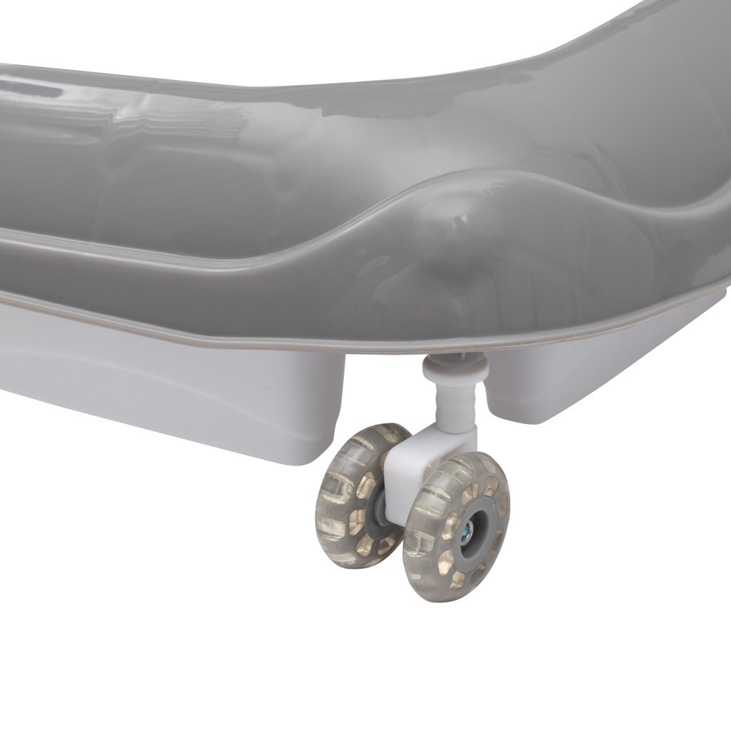 Mobiele Baby Looptrainer Mix Wielen Silicone 360 Multimedia Paneel Lichteffecten Geluid Hoogteverstelling Anti-Kantelsysteem Tot 12kg