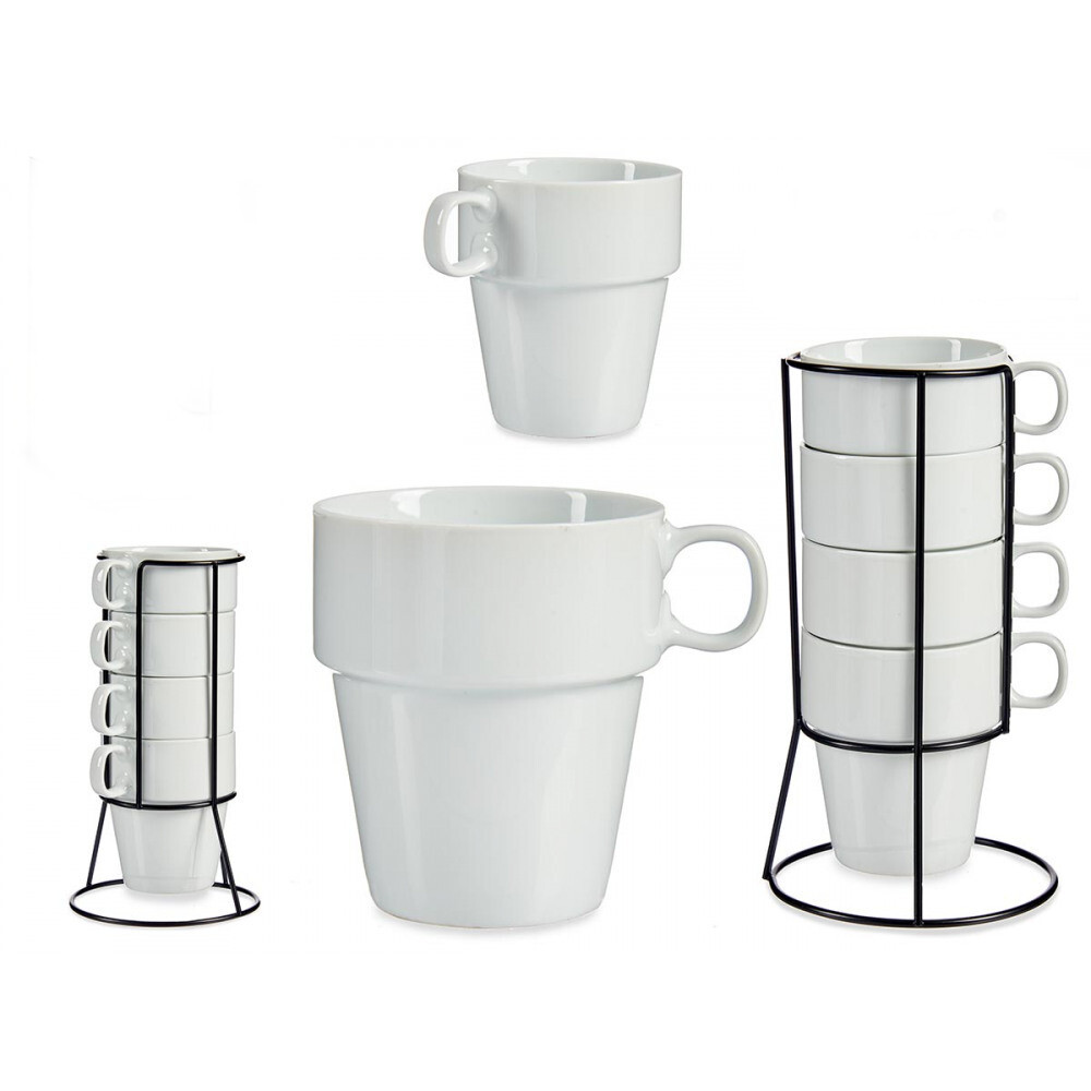 4-piece Set Of Mugs With Stand, Coffee Cups, 350 Ml