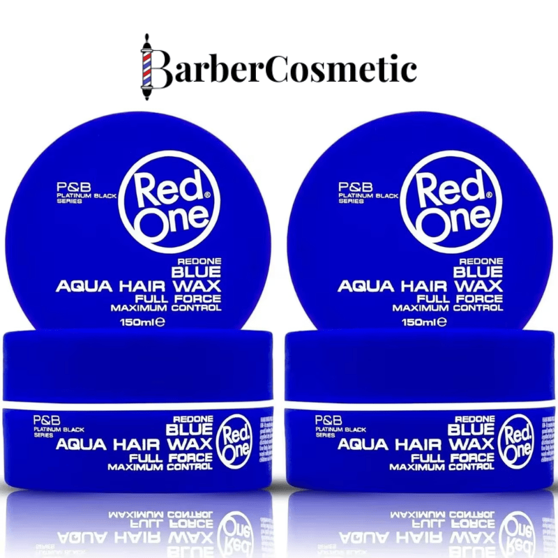 TEMU RedOne Cire Coiffante Gel 150 ml Lot de 2 Bleu Parfum Bubblegum Fixation Ultra Forte Controle Effet Aqua Brillant Texture Non Grasse Ideal Tous