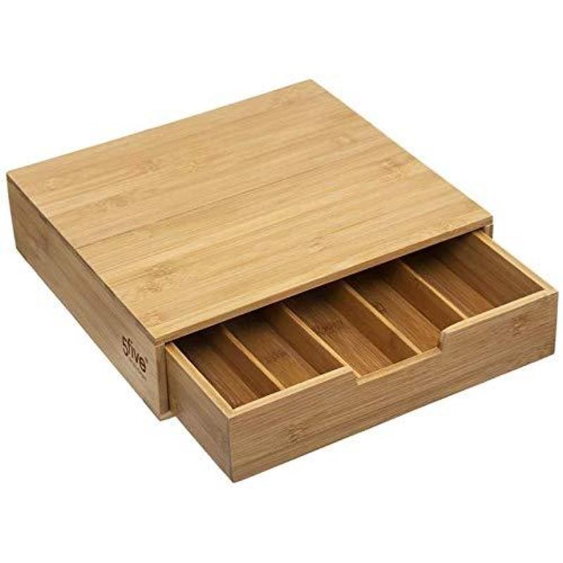 TEMU Coffee Capsule Holder With Bamboo Drawer – Coffee Machine Capsule Organizer