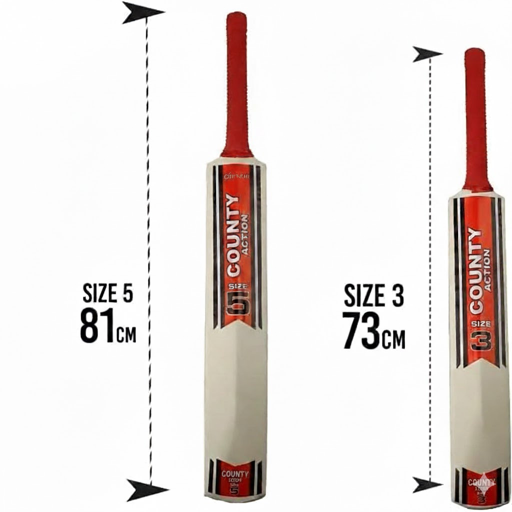 Kids Cricket Set with Rubber Grip Wooden Bat, 4 Stumps & Soft Ball