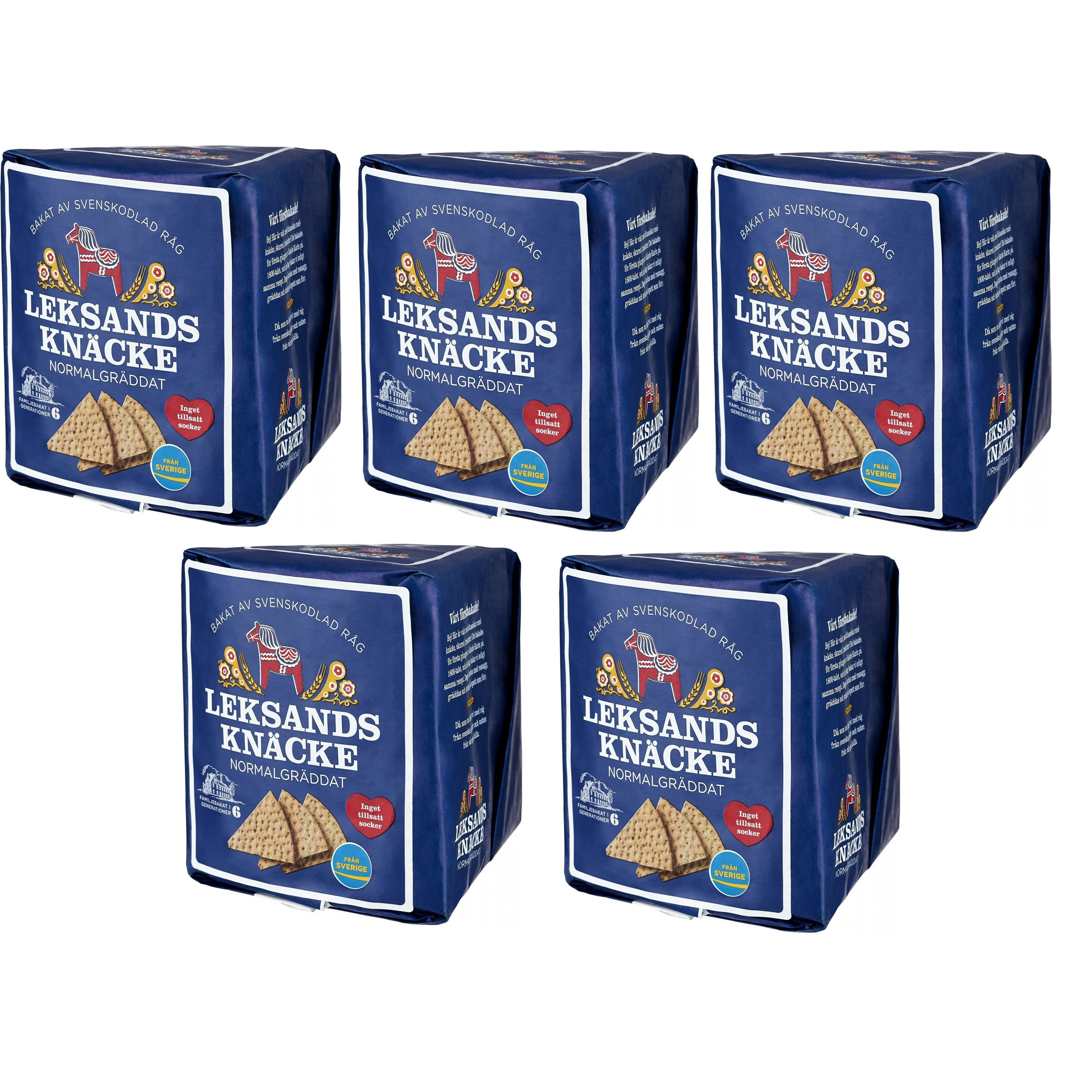 Leksand's Triangular Crispbread, Normally Baked 5x200g (blue)