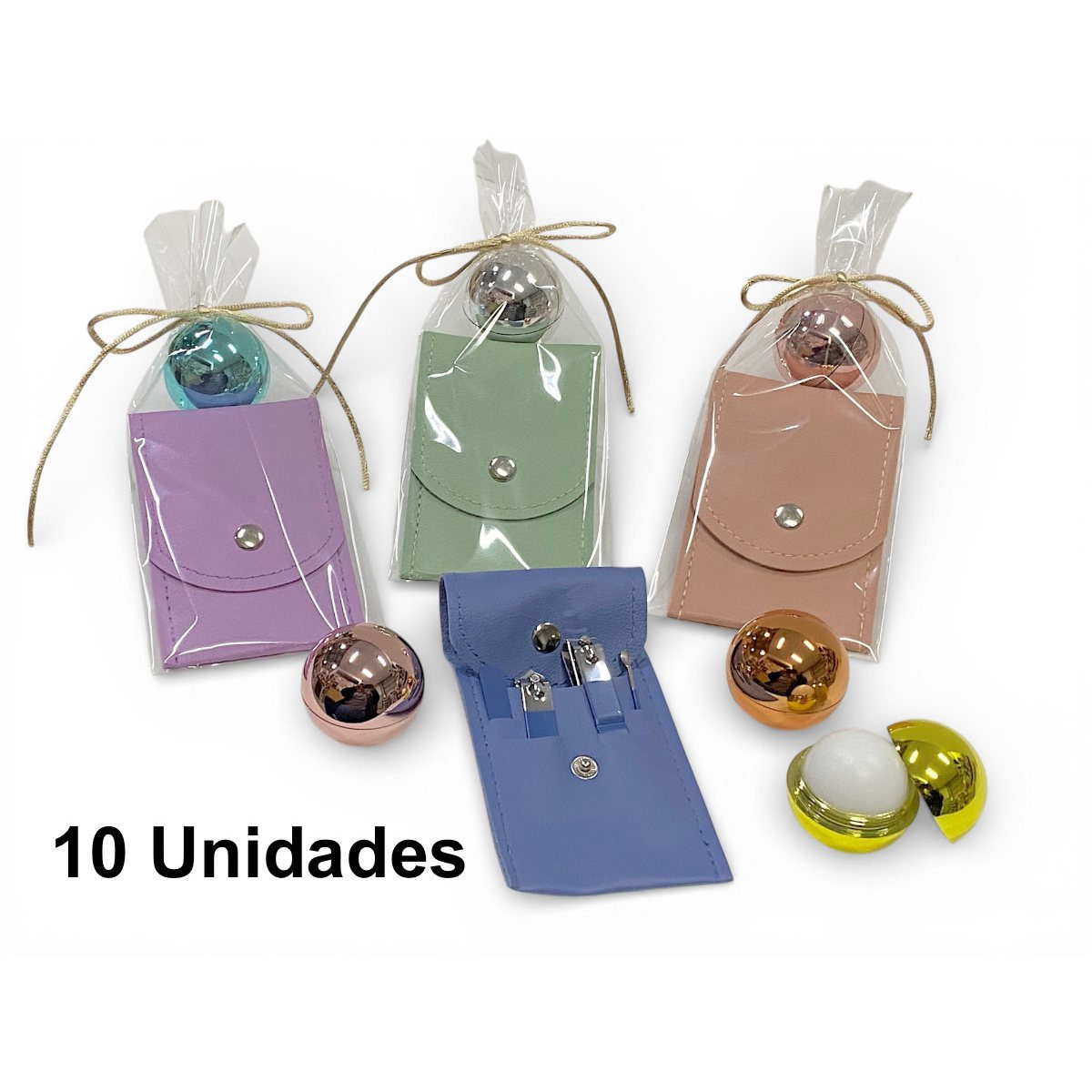 TEMU de 10/15 básamo labial y set de manicura en bolsa de regalo - regalos originales para detalles de invitadas de boda, comuniones, bautizos,