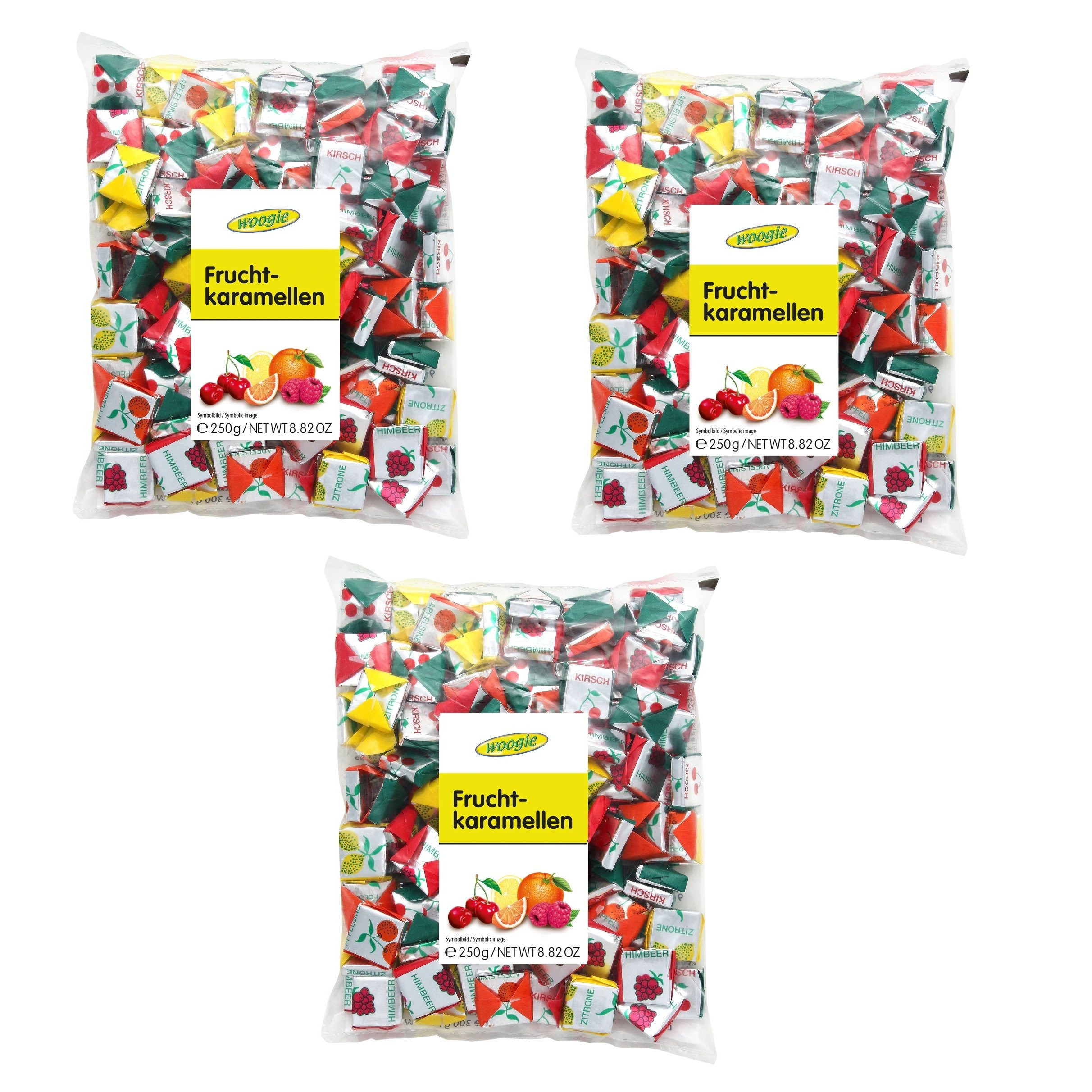 Woogie Fruit Caramels 3x250g