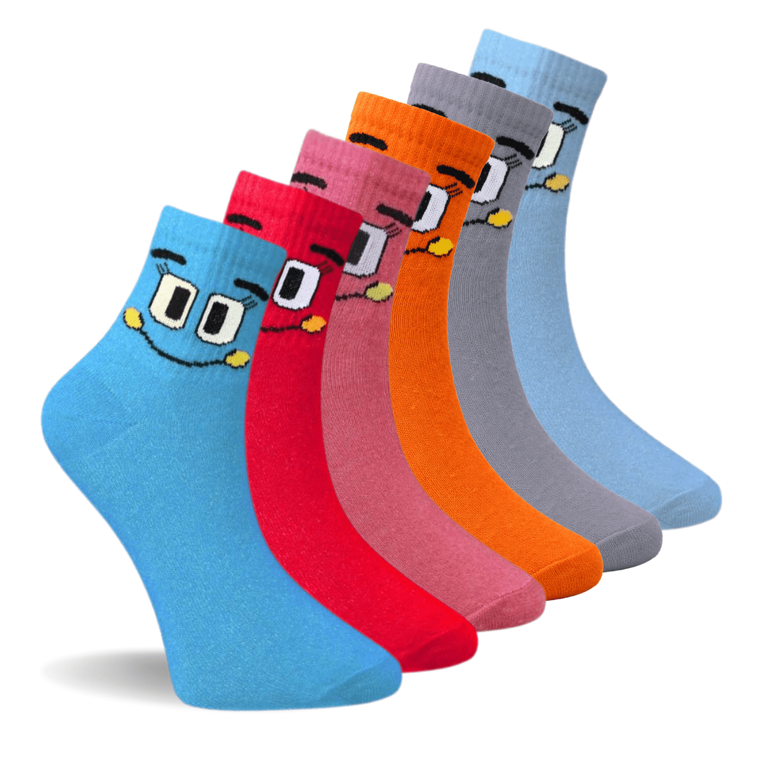 6 Pack Women's Cropped Ankle Socks, Low Cut Everyday Socks
