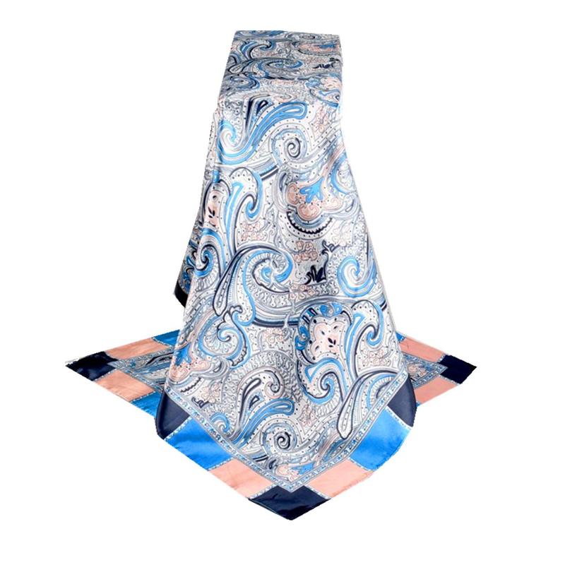 Vintage Style Square Scarf, Soft Shawl Wrap for Women
