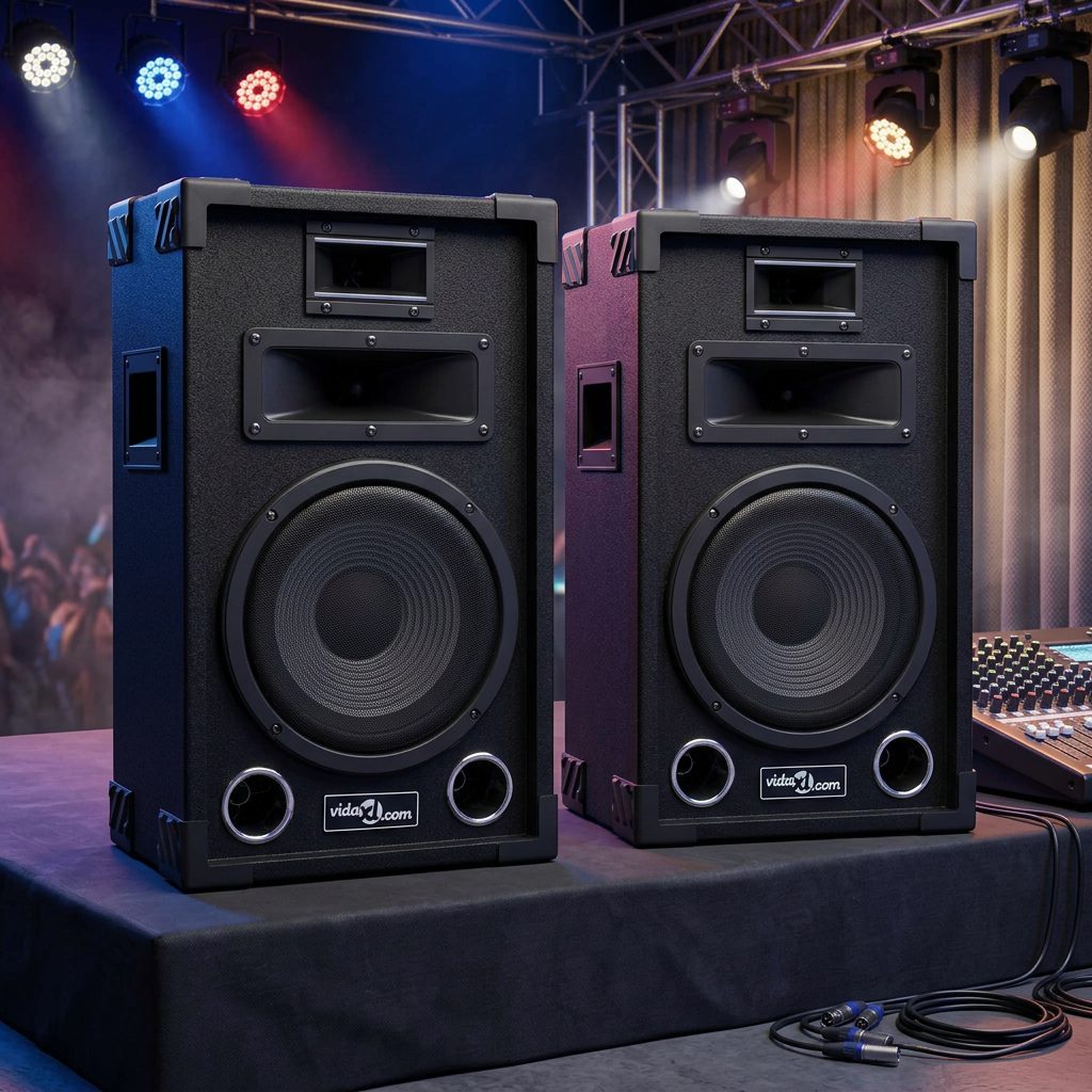TEMU Professional Hifi Stage Speakers, 2-pack, 800w, Black - Hifi Speakers, Professional Audio, Stage Speakers, Powerful Sound, High-quality