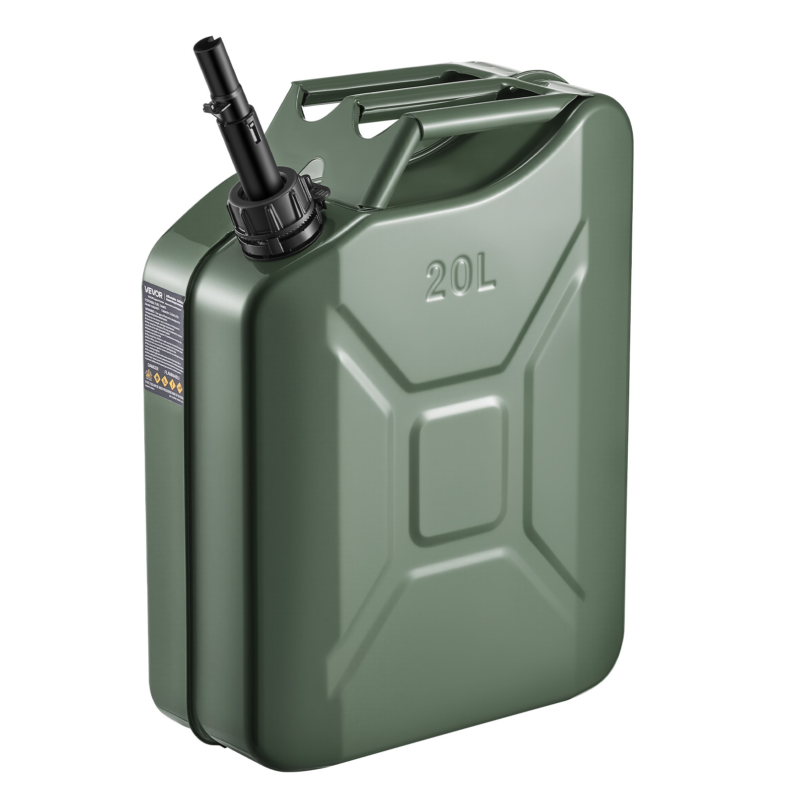 TEMU Contenedor de combustible de metal VEVOR, , Bota de con boquilla y mango , de flujo de 6 L/min, de de metal resistente a la corrosión para la